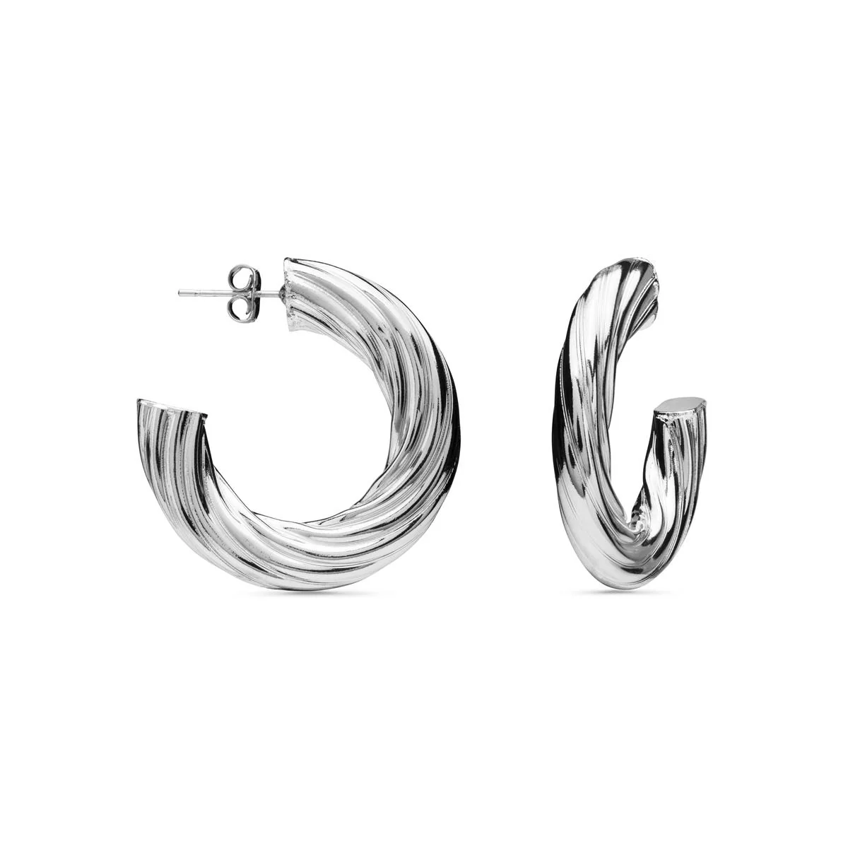 Pendientes Shua acabado en Rodio - Shua GRIS