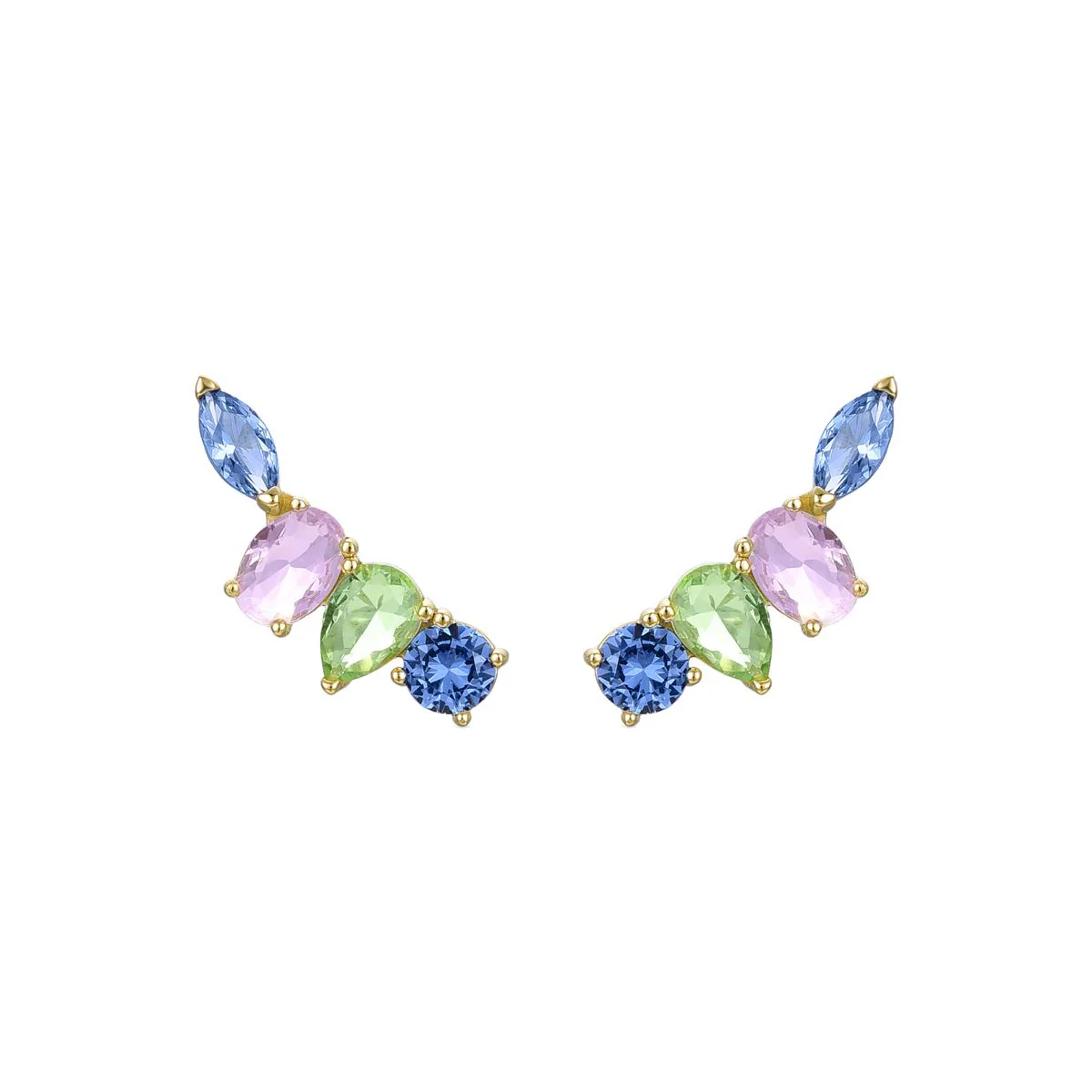 Pendientes Shyni Plata De Ley 925 - Shyni MULTICOLOR