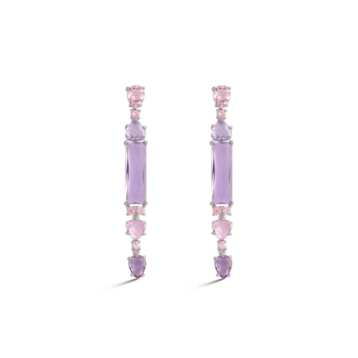 Pendientes Siaki acabado en Rodio - Siaki MULTICOLOR