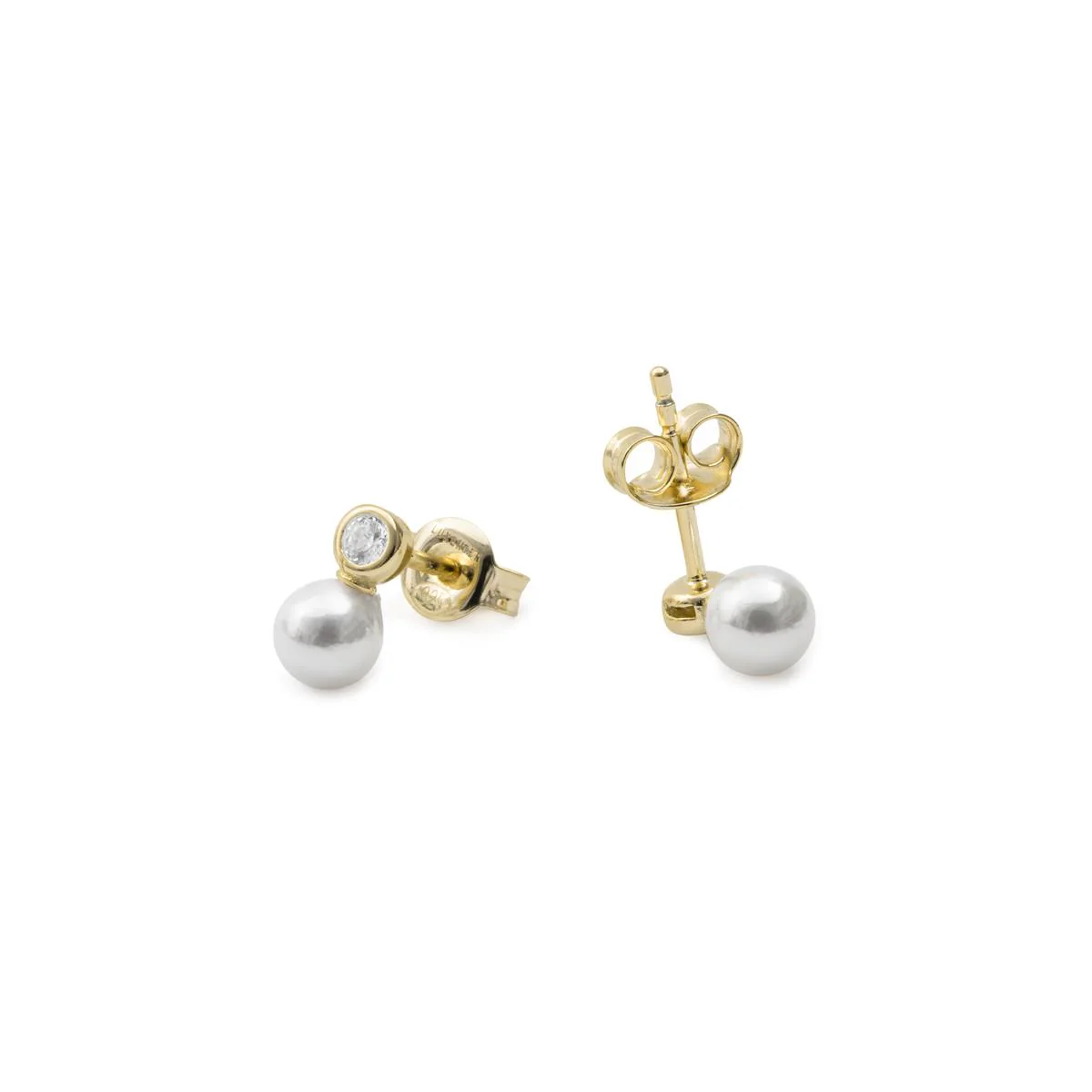 Pendientes de Perla Blanca acabado en oro amarillo de 18k - Siako - Image 5