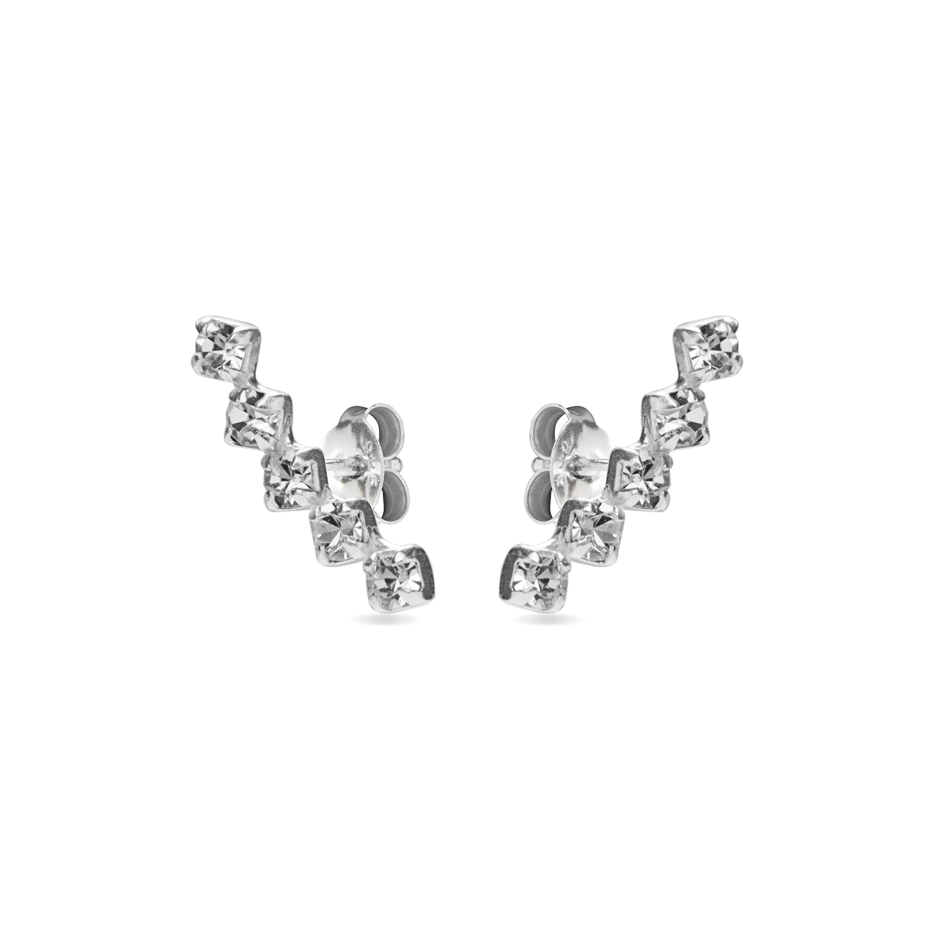 Pendientes de Plata de Ley 925 con Circonita Brillante acabados en rodio - Sias - Image 3