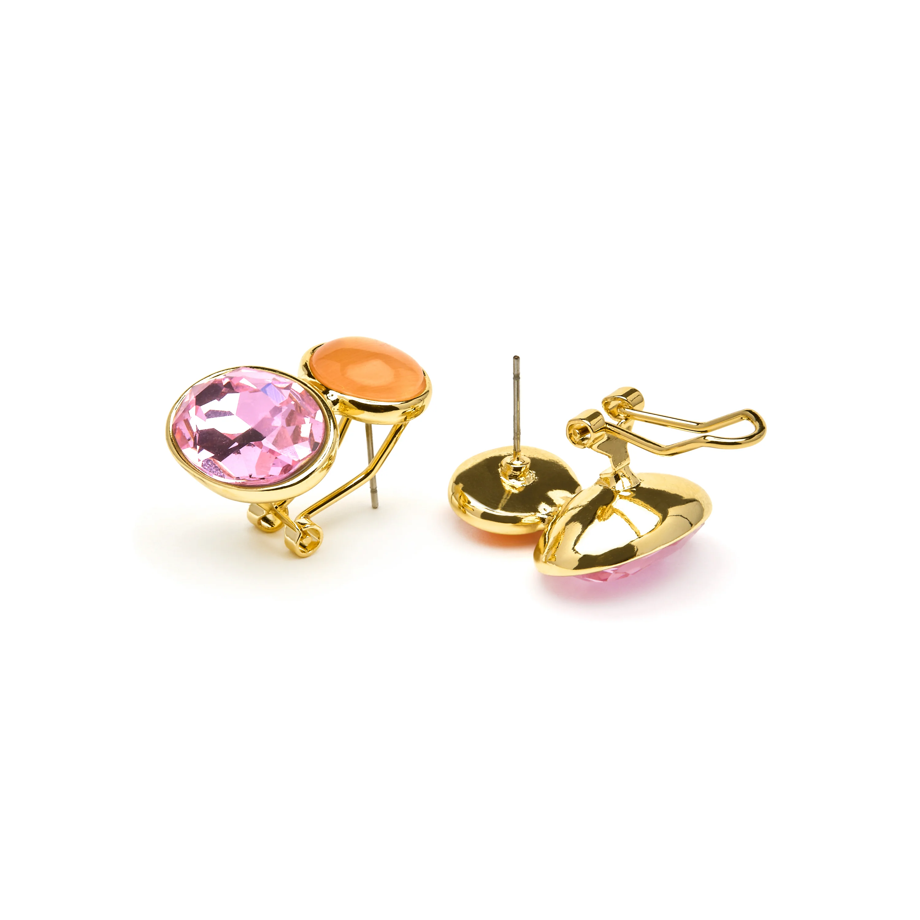 Pendientes acabado oro amarillo de 18k y Cristal Morado - Sigro - Image 5