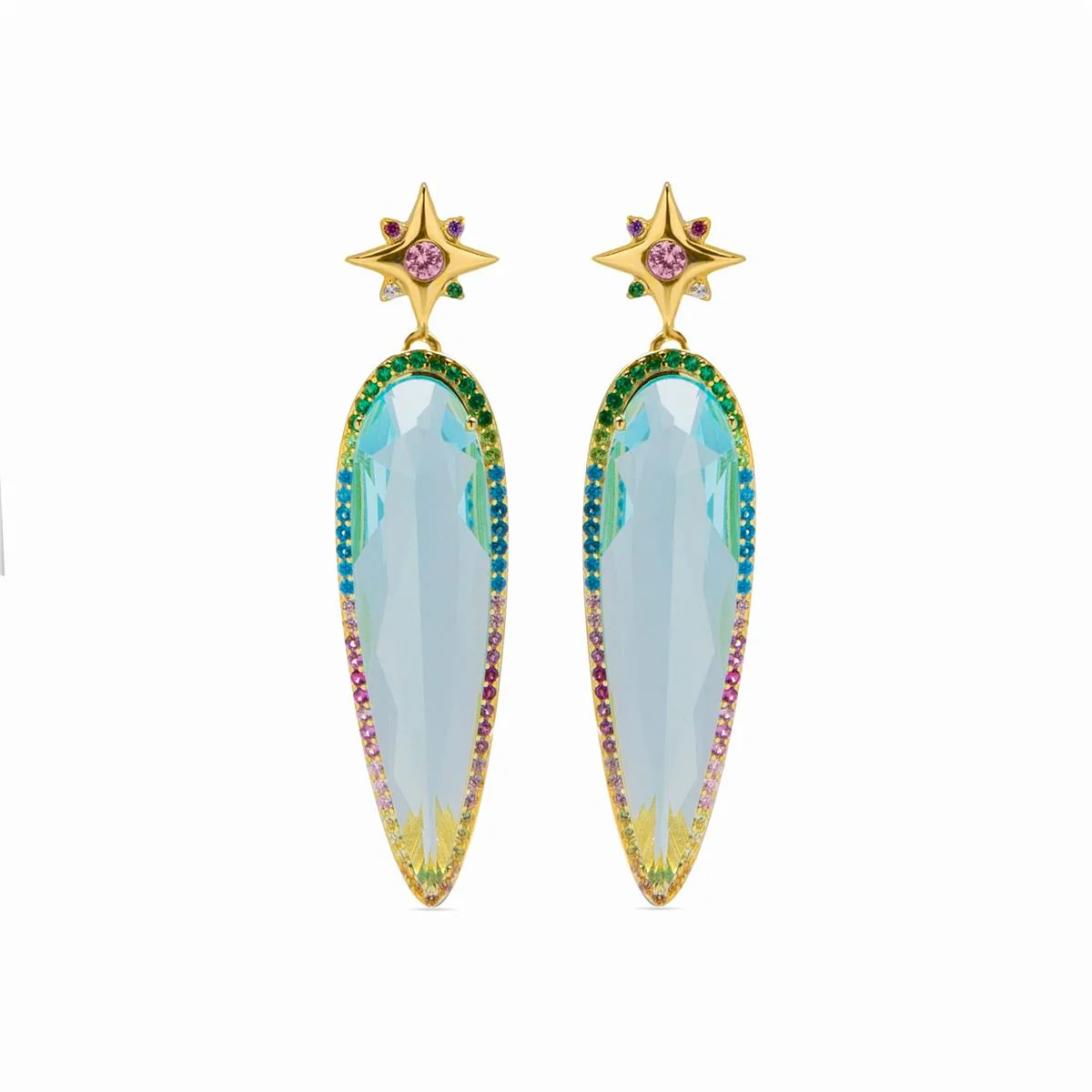 Pendientes Sikdora Plata De Ley 925 - Sikdora MULTICOLOR