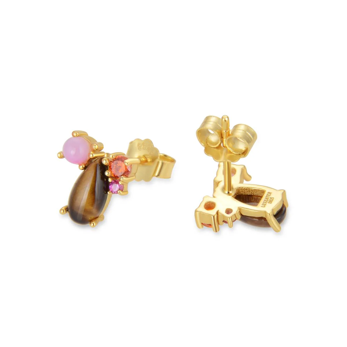 Pendientes Simly Plata De Ley 925 - Simly MARRON - Image 3