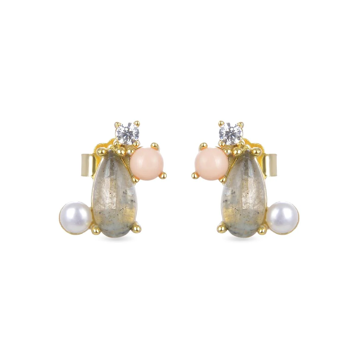 Pendientes Simly Plata De Ley 925 - Simly MULTICOLOR