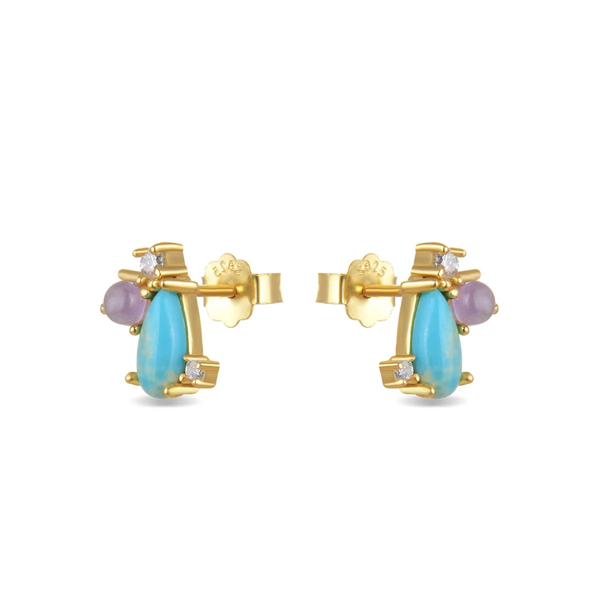 Pendientes Simly Plata De Ley 925 - Simly AZUL - Image 2