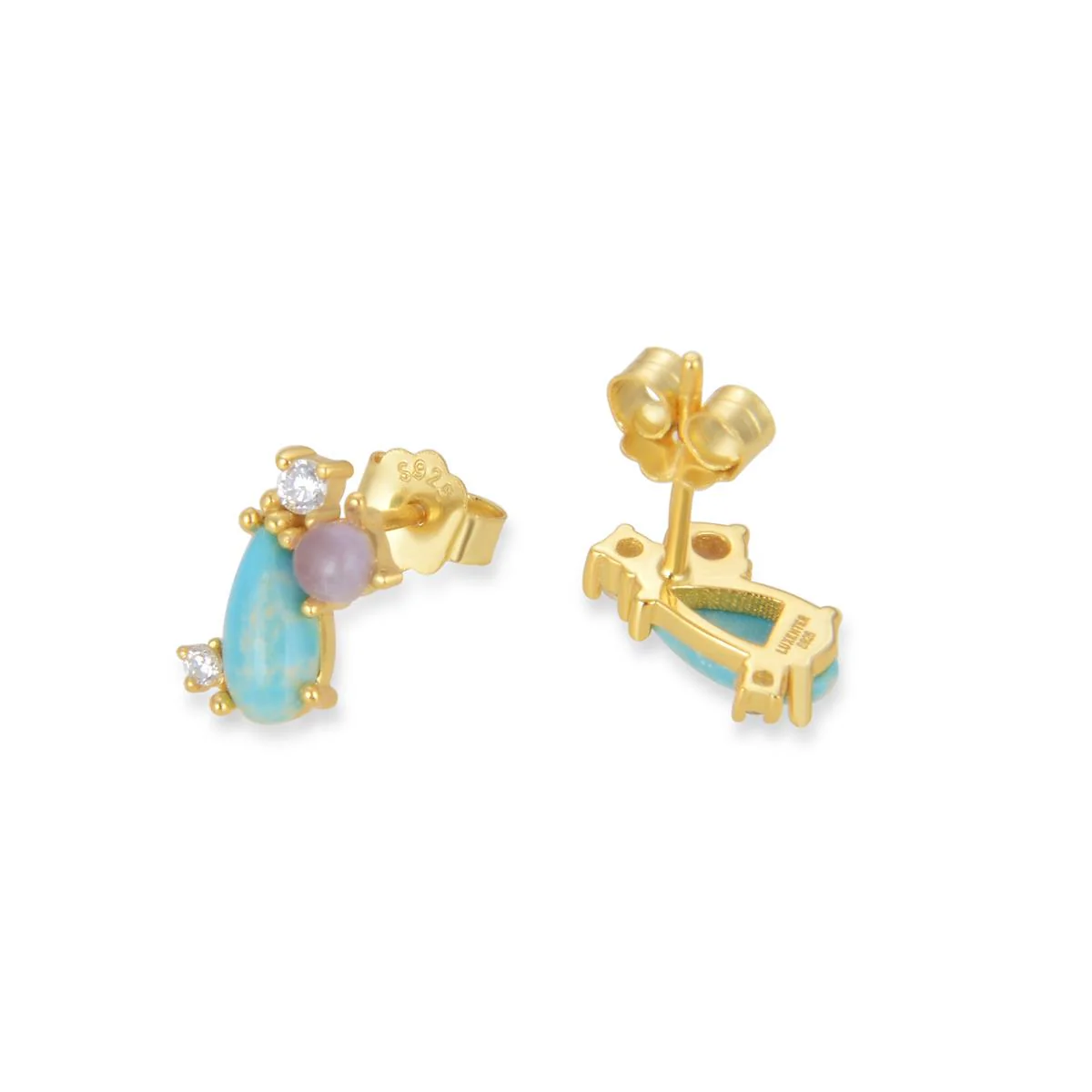 Pendientes Simly Plata De Ley 925 - Simly AZUL - Image 3