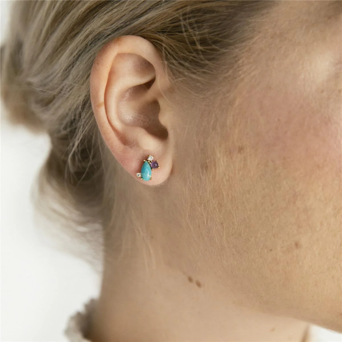 Pendientes Simly Plata De Ley 925 - Simly AZUL - Image 4
