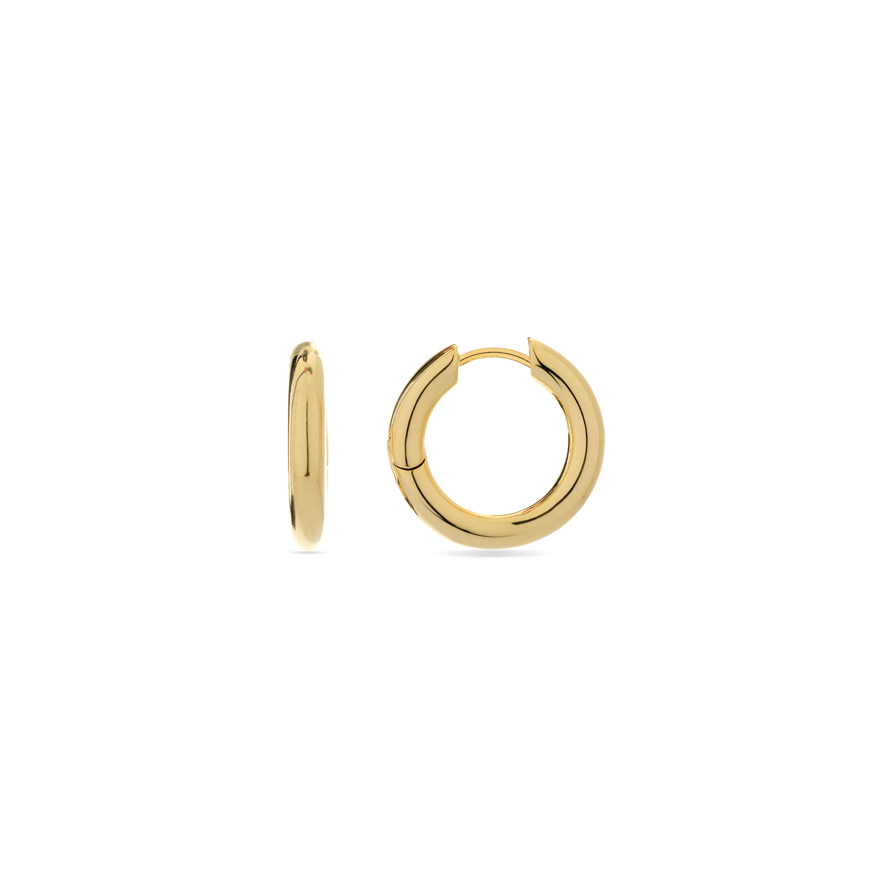 Pendientes de 12mm de diámetro acabado Oro Amarillo de 18K - Sinem