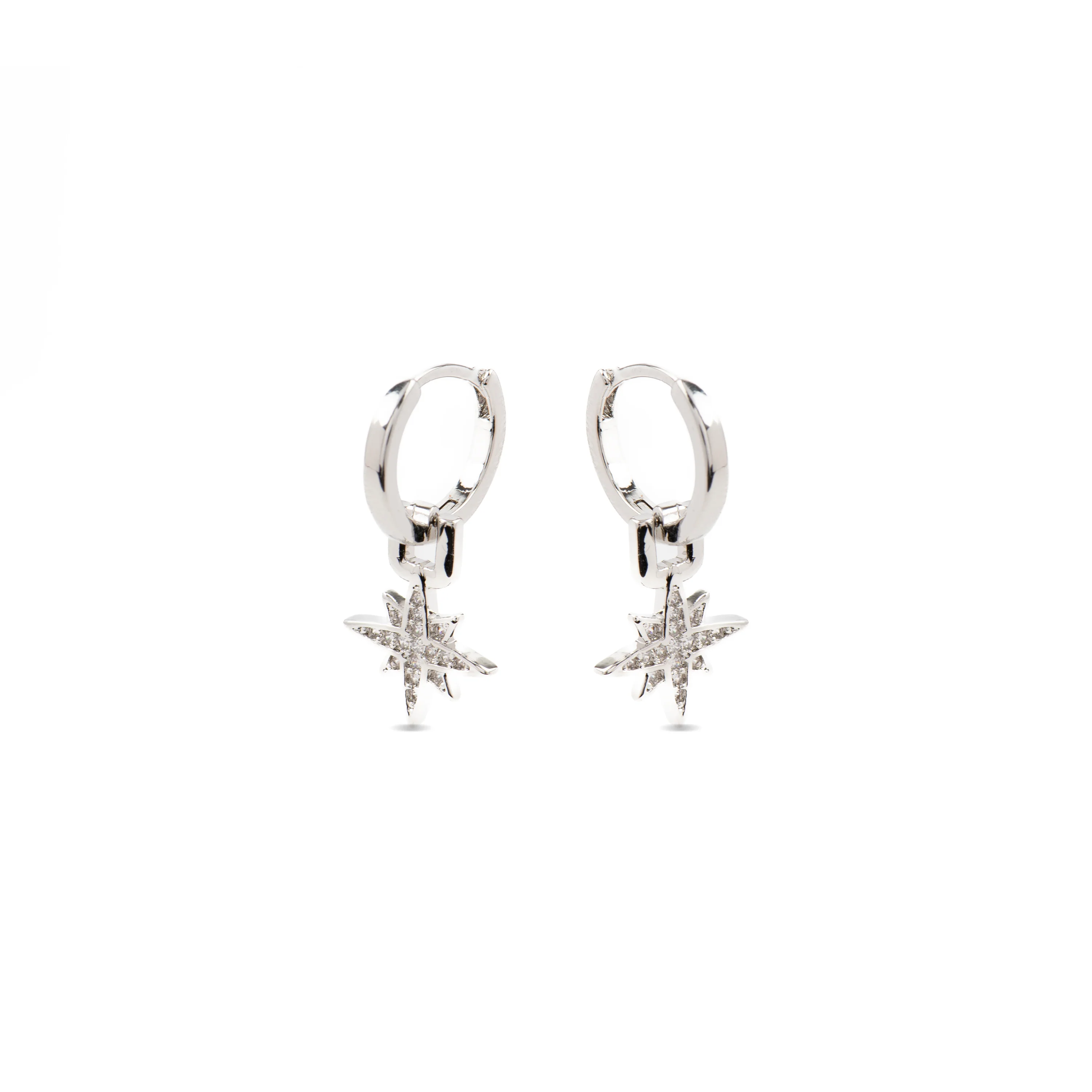Pendientes de Circonita Brillante acabados en rodio - Sionqui - Image 3