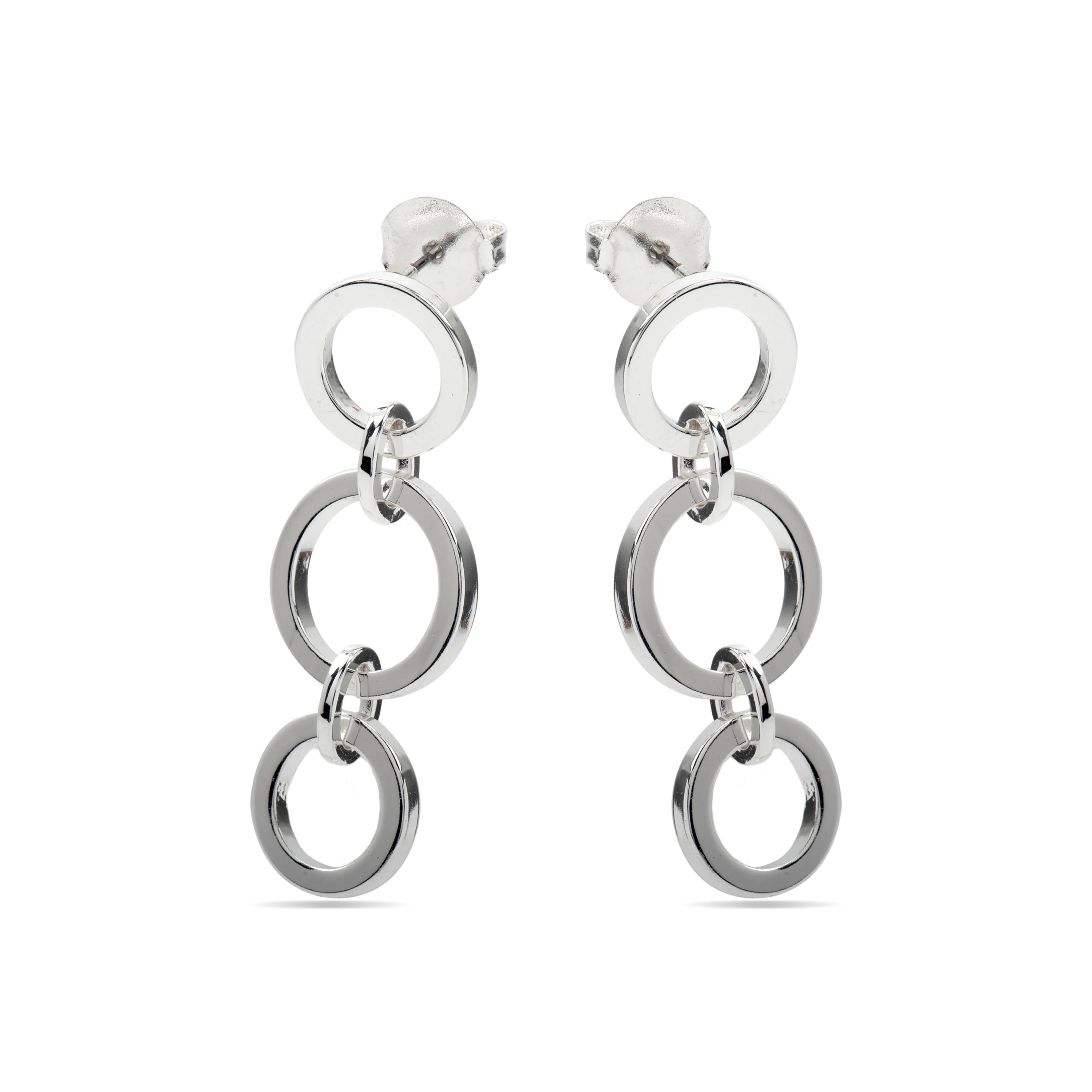 Pendientes acabados en rodio - Sira - Image 3
