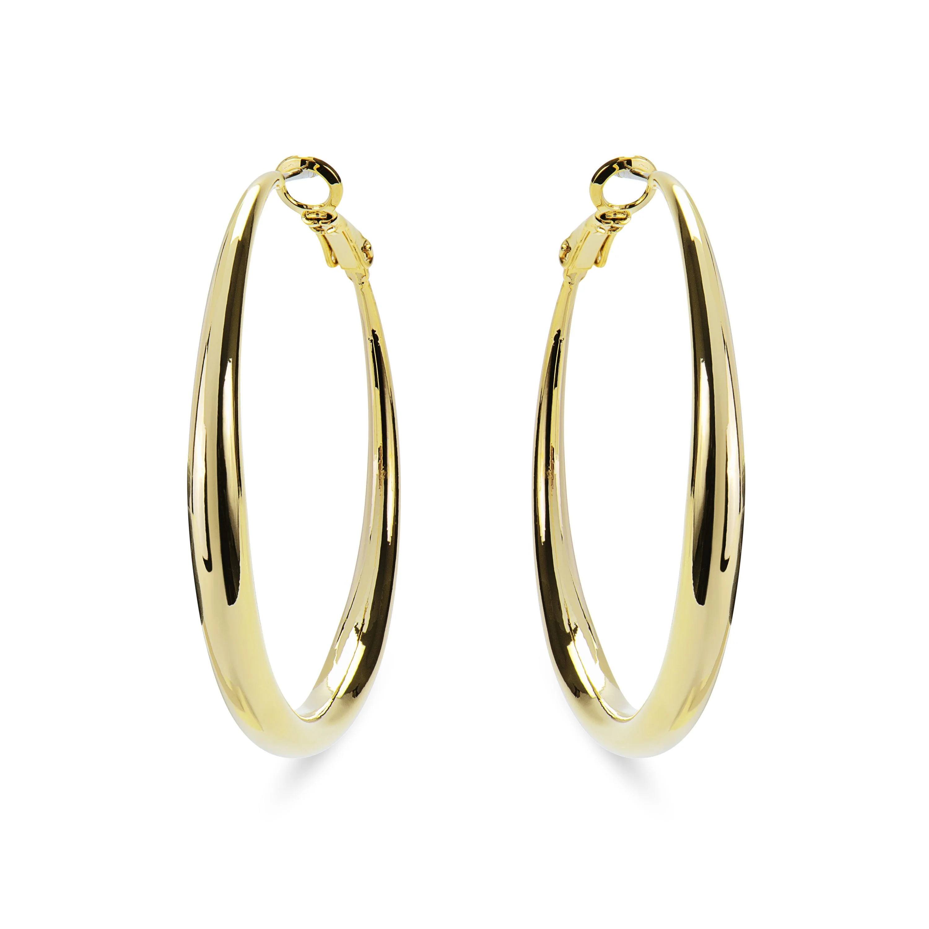 Pendientes de 41mm de diámetro acabado Oro Amarillo de 18K - Sira - Image 3