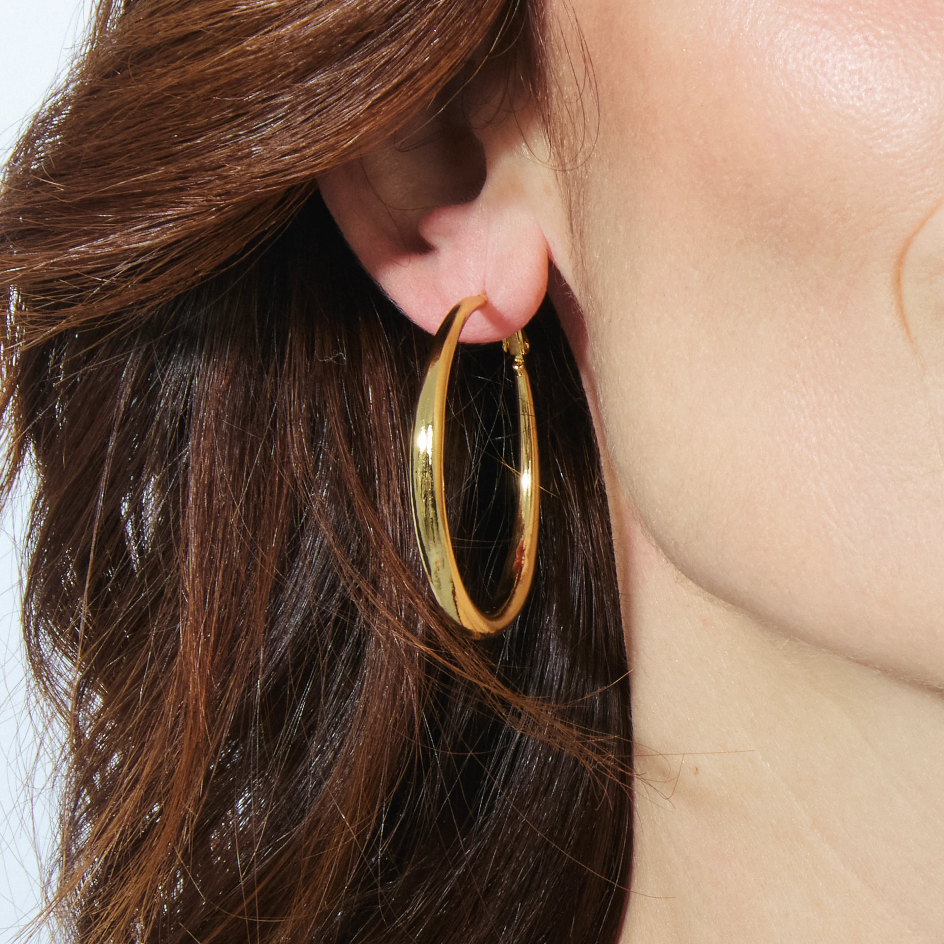 Pendientes de 41mm de diámetro acabado Oro Amarillo de 18K - Sira - Image 4