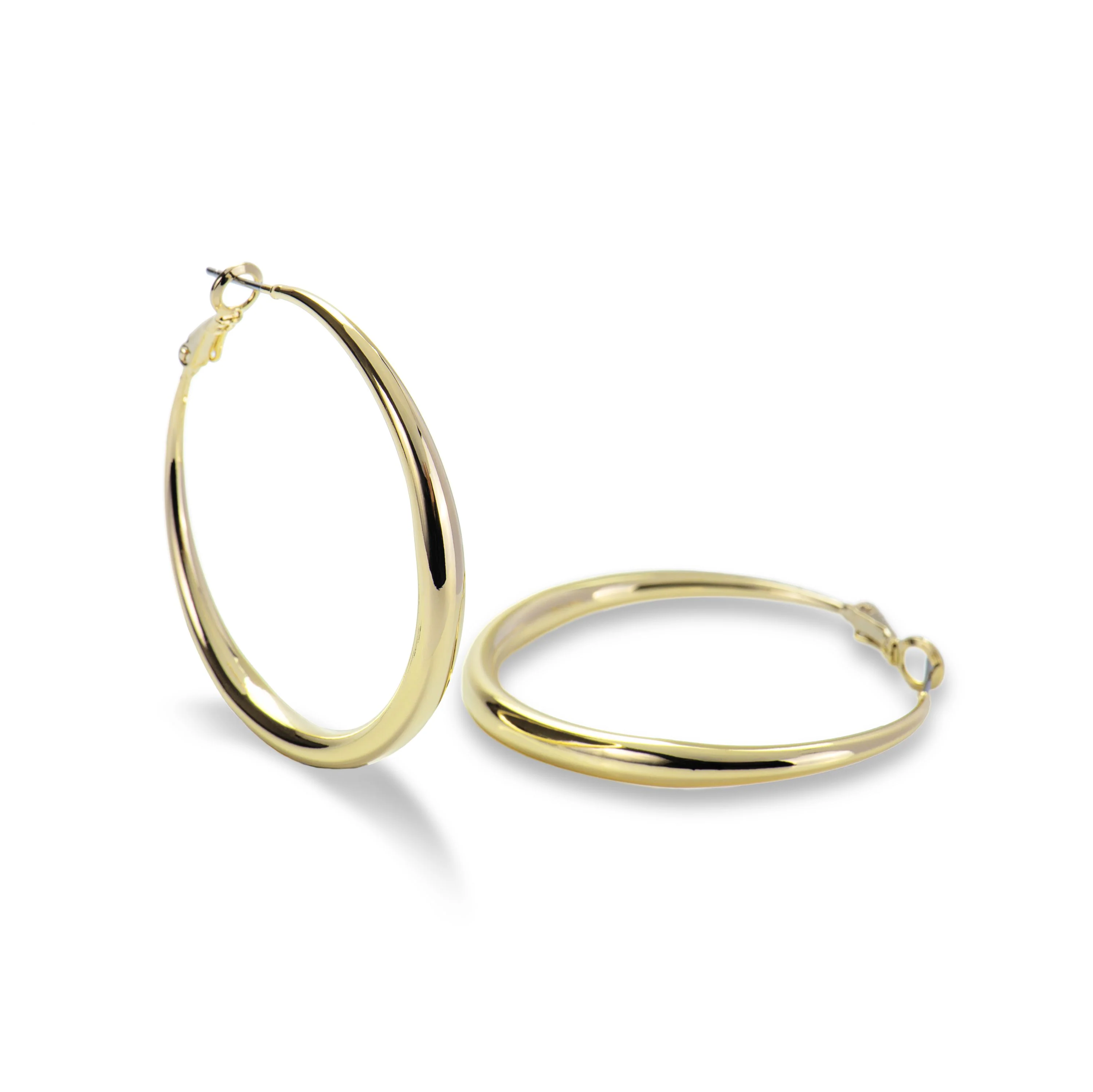 Pendientes de 41mm de diámetro acabado Oro Amarillo de 18K - Sira - Image 5