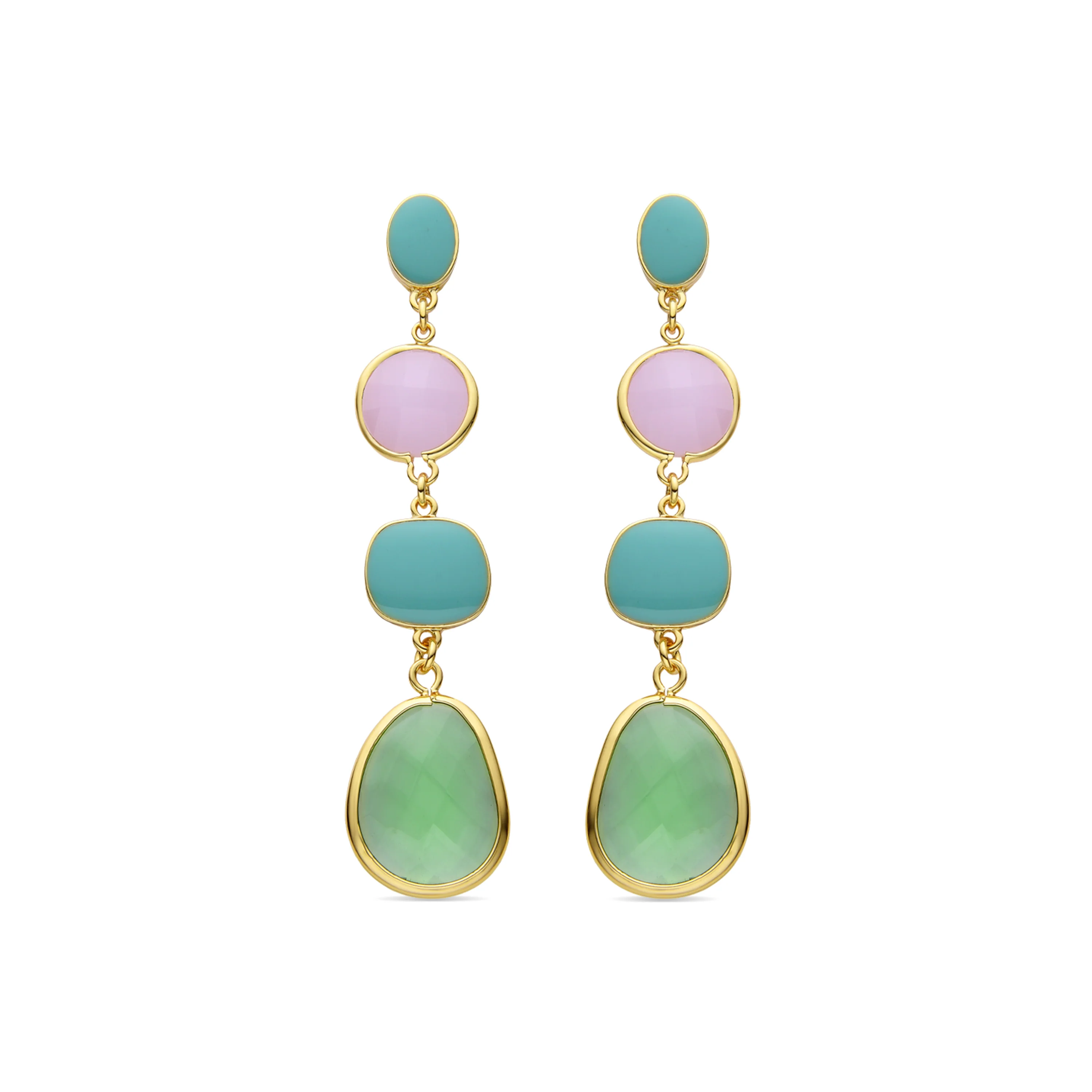 Pendientes acabado en oro amarillo 18K - Sitin