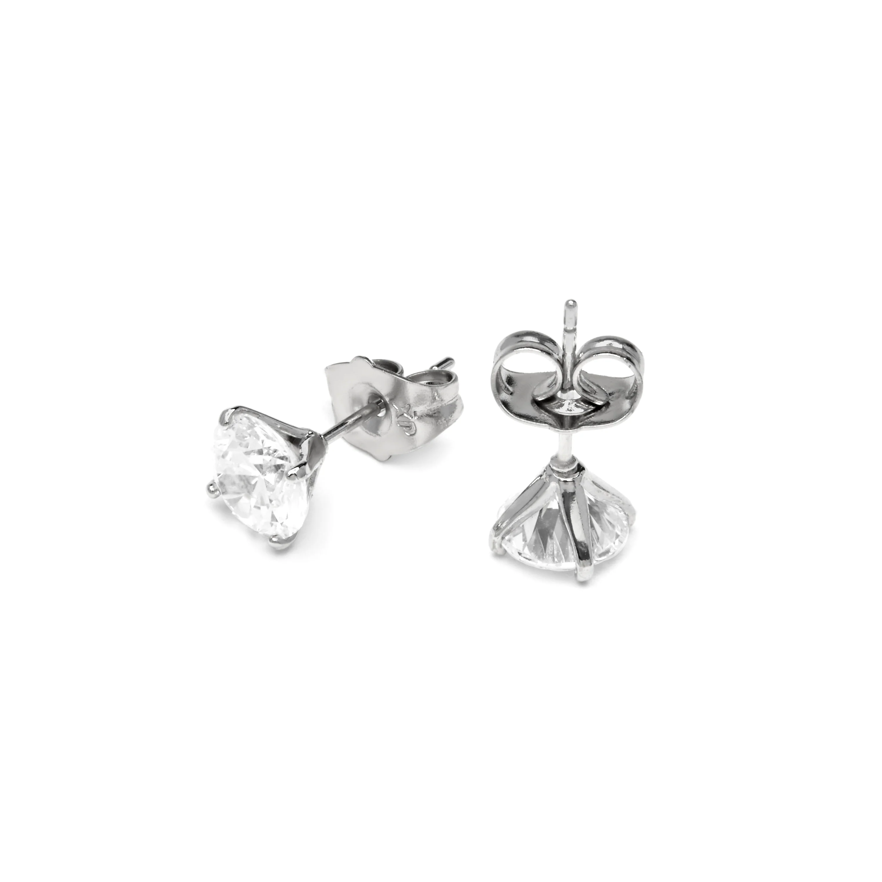 Pendientes con Circonita Brillante acabado plata - Verak - Image 3