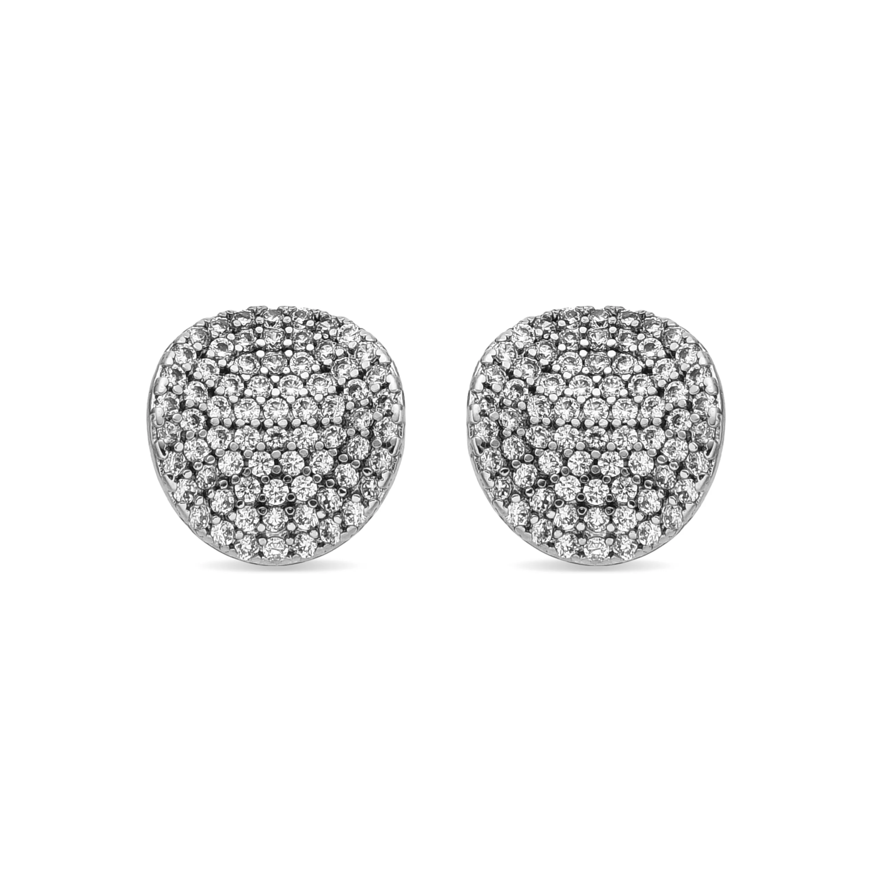 Pendientes acabado plata y Circonita Brillante - Gilmet