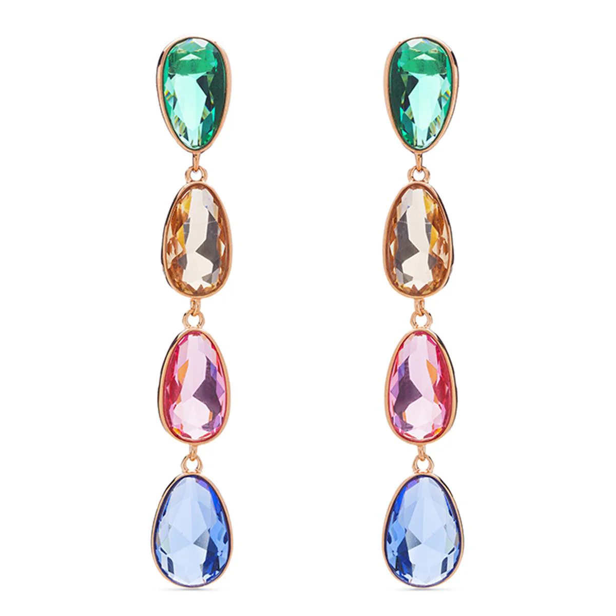 Pendientes Stemark Plata, Oro Rosa y Mutlicolor CH - Stemark MULTICOLOR