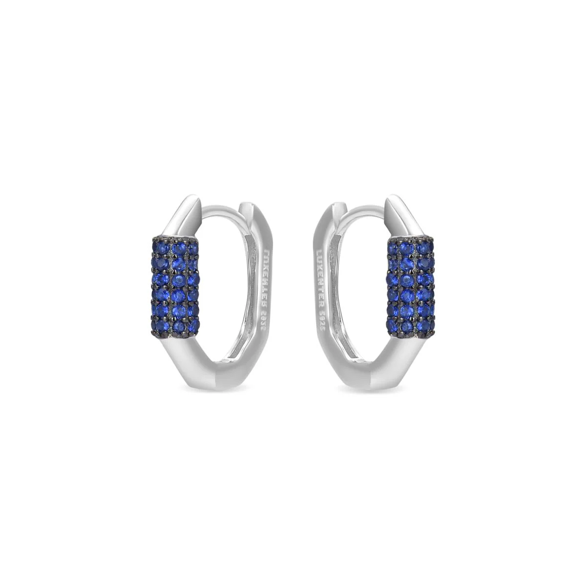 Pendientes Sthyha Plata de Ley 925 - 14mm - Sthyha AZUL - Image 2