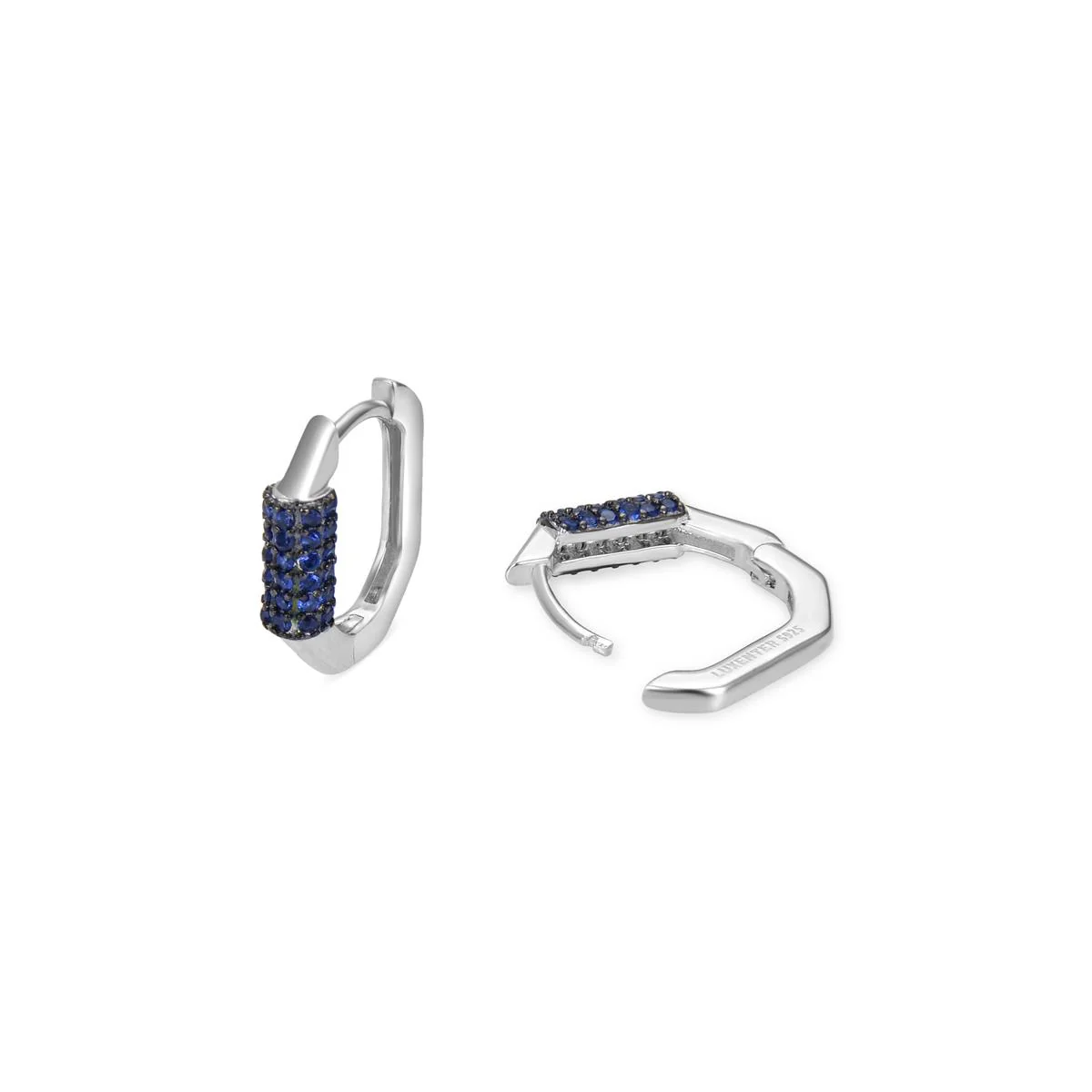 Pendientes Sthyha Plata de Ley 925 - 14mm - Sthyha AZUL - Image 3