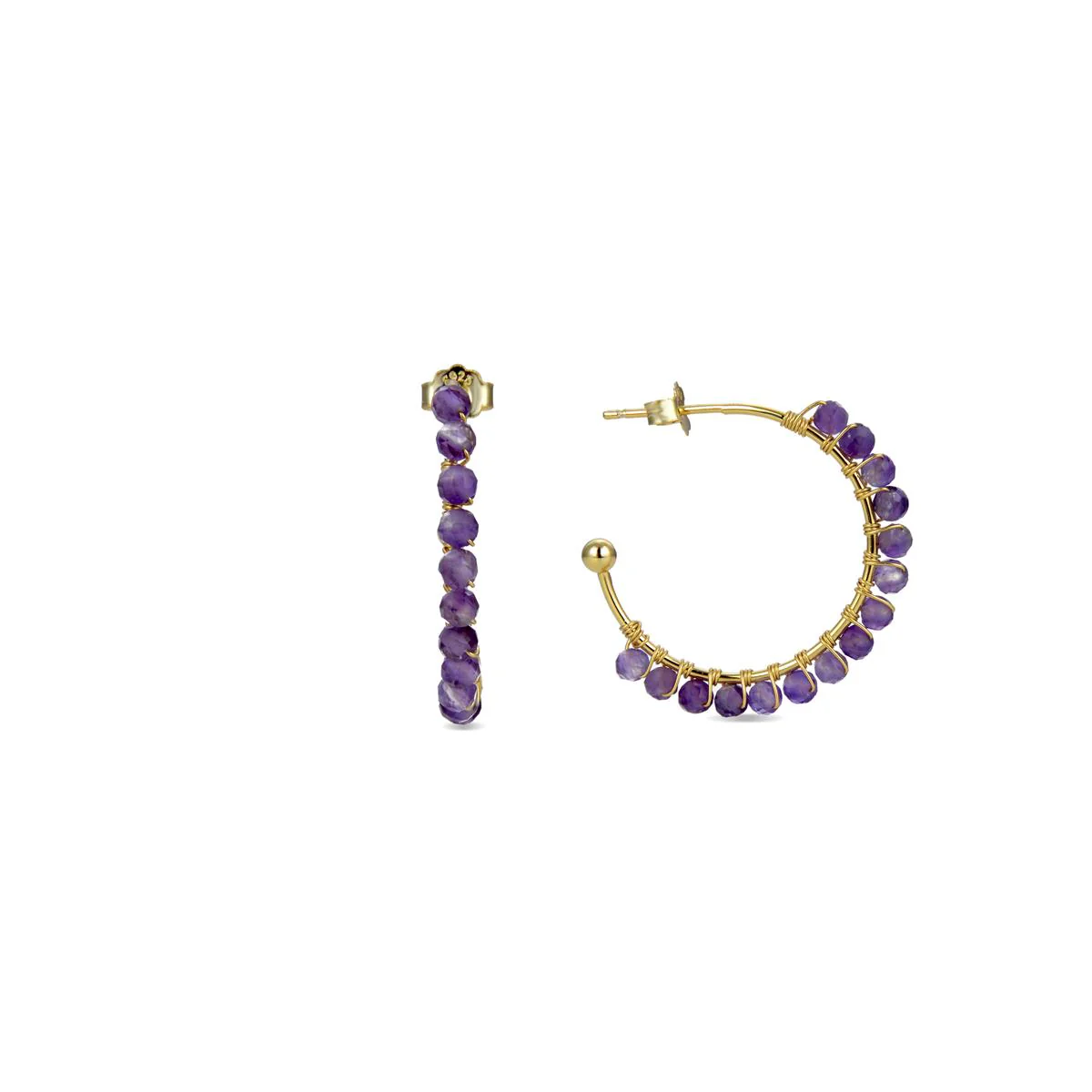 Pendientes Stye Plata De Ley 925 - Stye MORADO