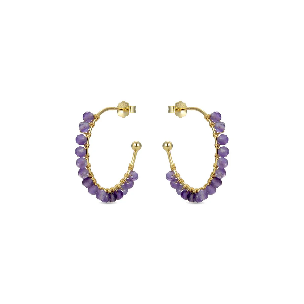 Pendientes Stye Plata De Ley 925 - Stye MORADO - Image 2
