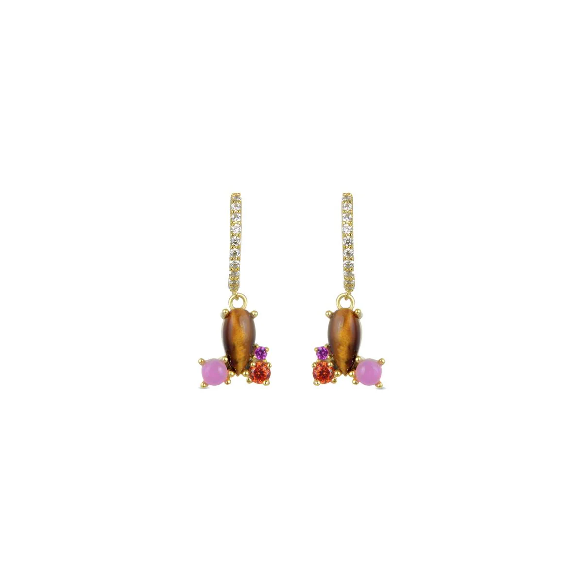 Pendientes Sulich Plata De Ley 925 - Sulich MARRON