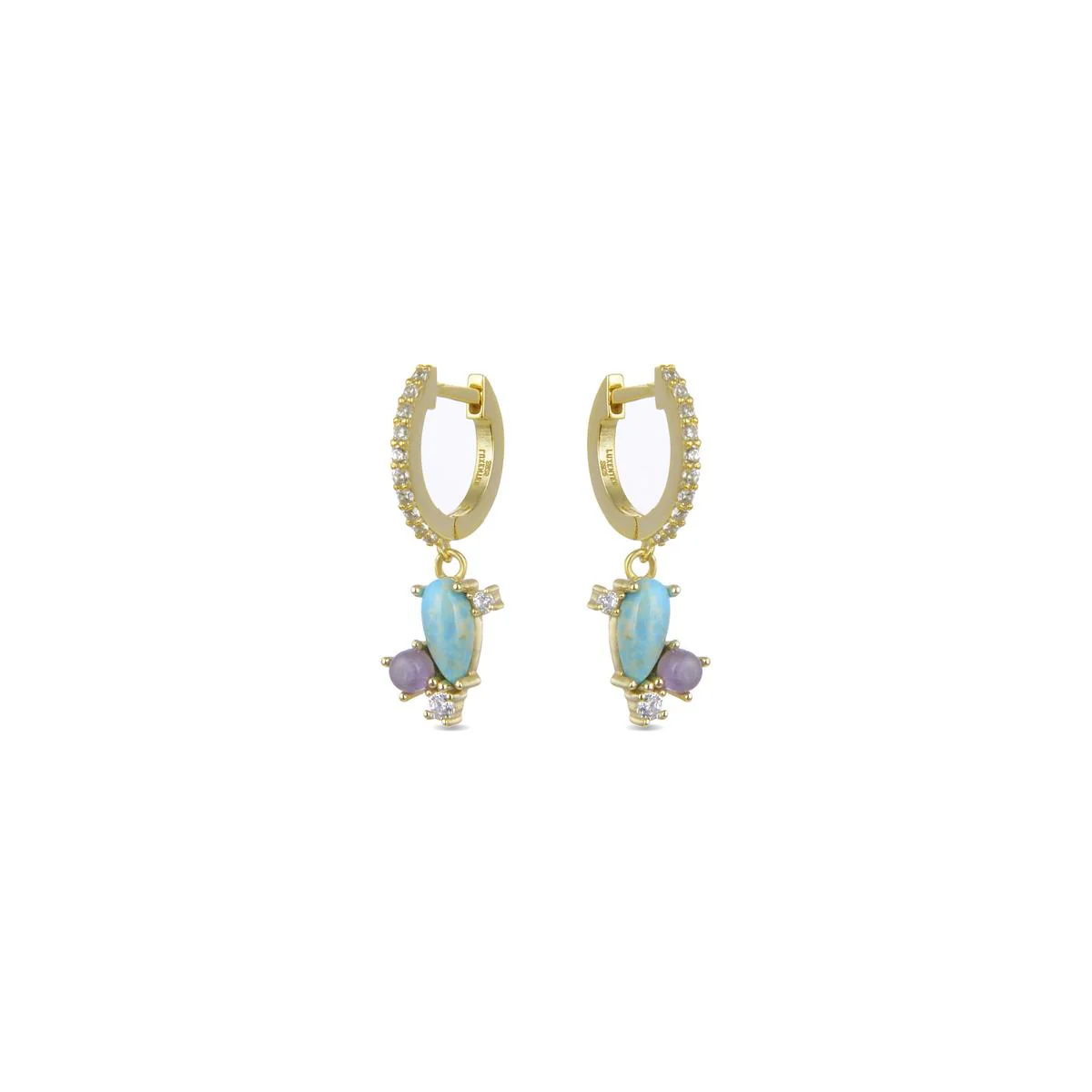 Pendientes Sulich Plata De Ley 925 - Sulich AZUL - Image 2