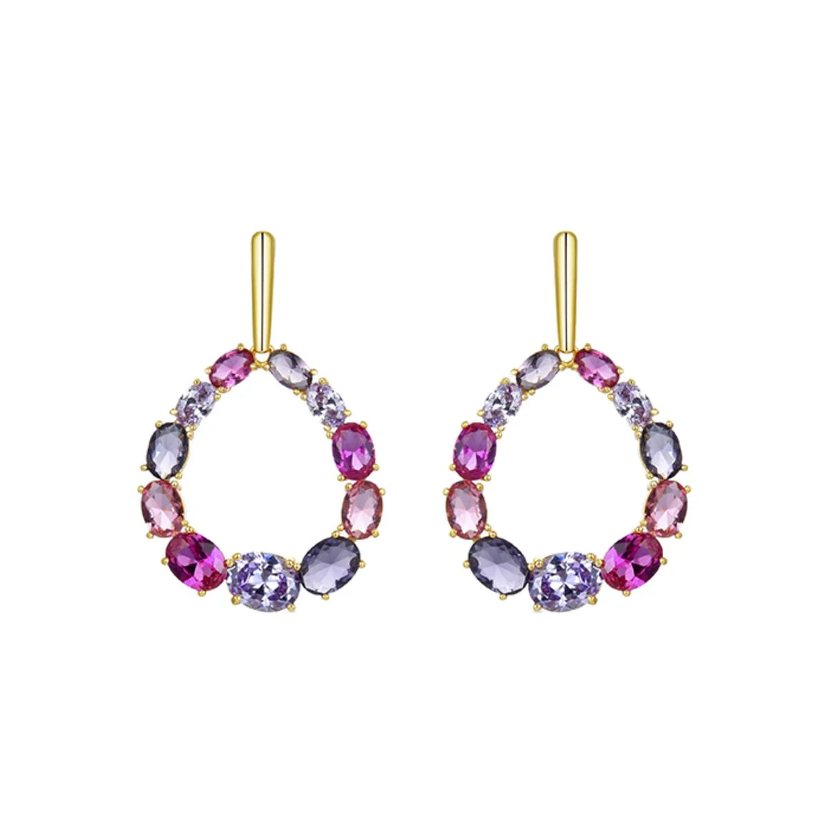 Pendientes Sytsa Plata De Ley 925 - Sytsa MORADO