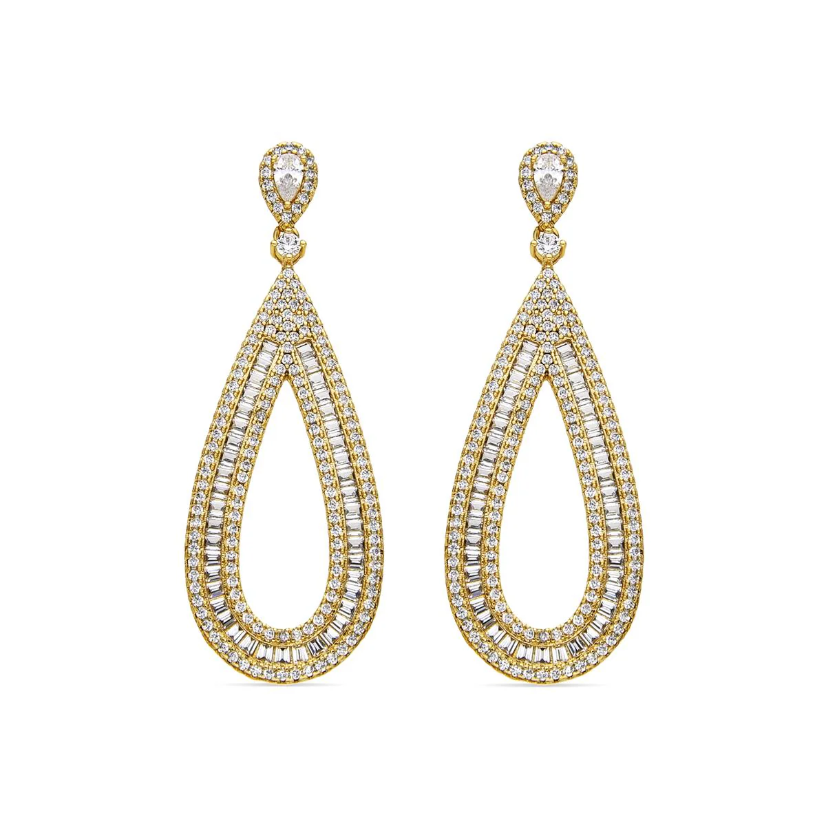 Pendientes Takei acabado oro 18k - Takei BLANCO