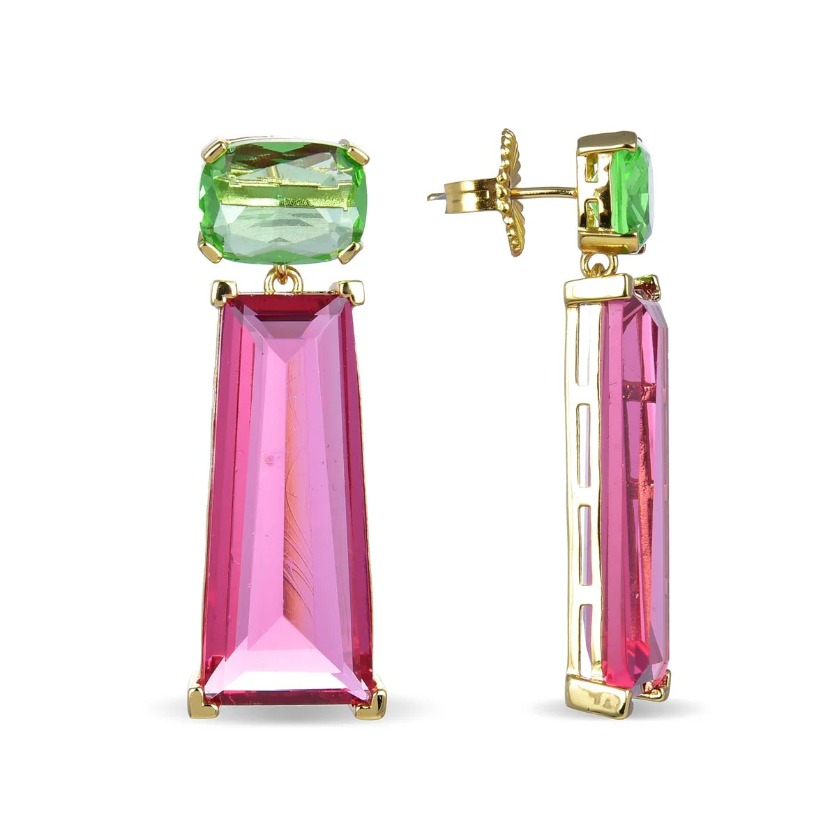 Pendientes Talba Plata De Ley 925 - Talba VERDE