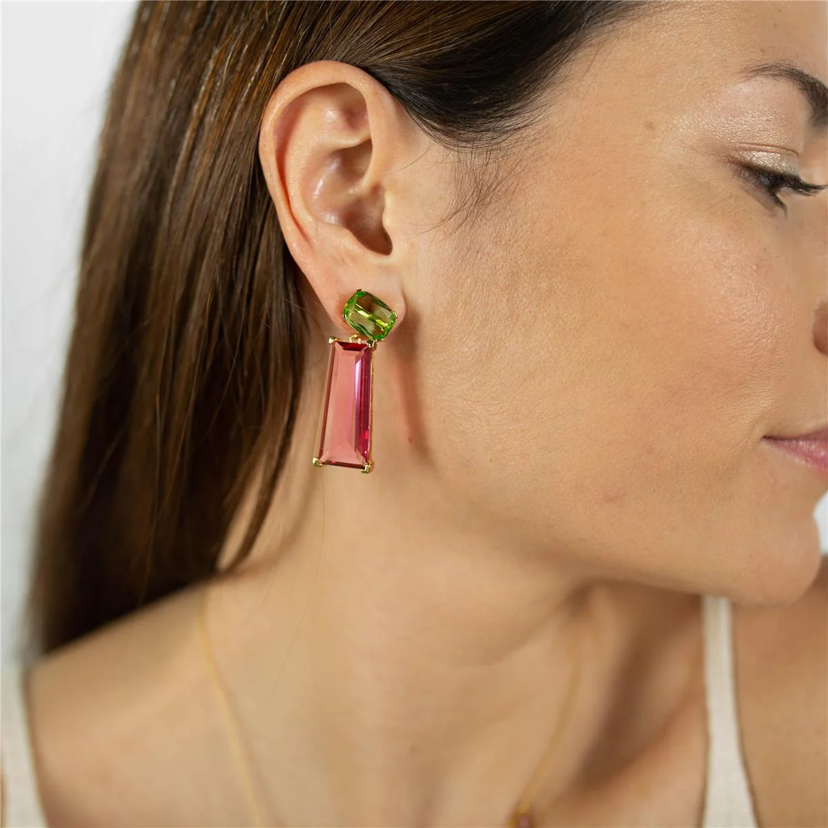 Pendientes Talba Plata De Ley 925 - Talba VERDE - Image 4