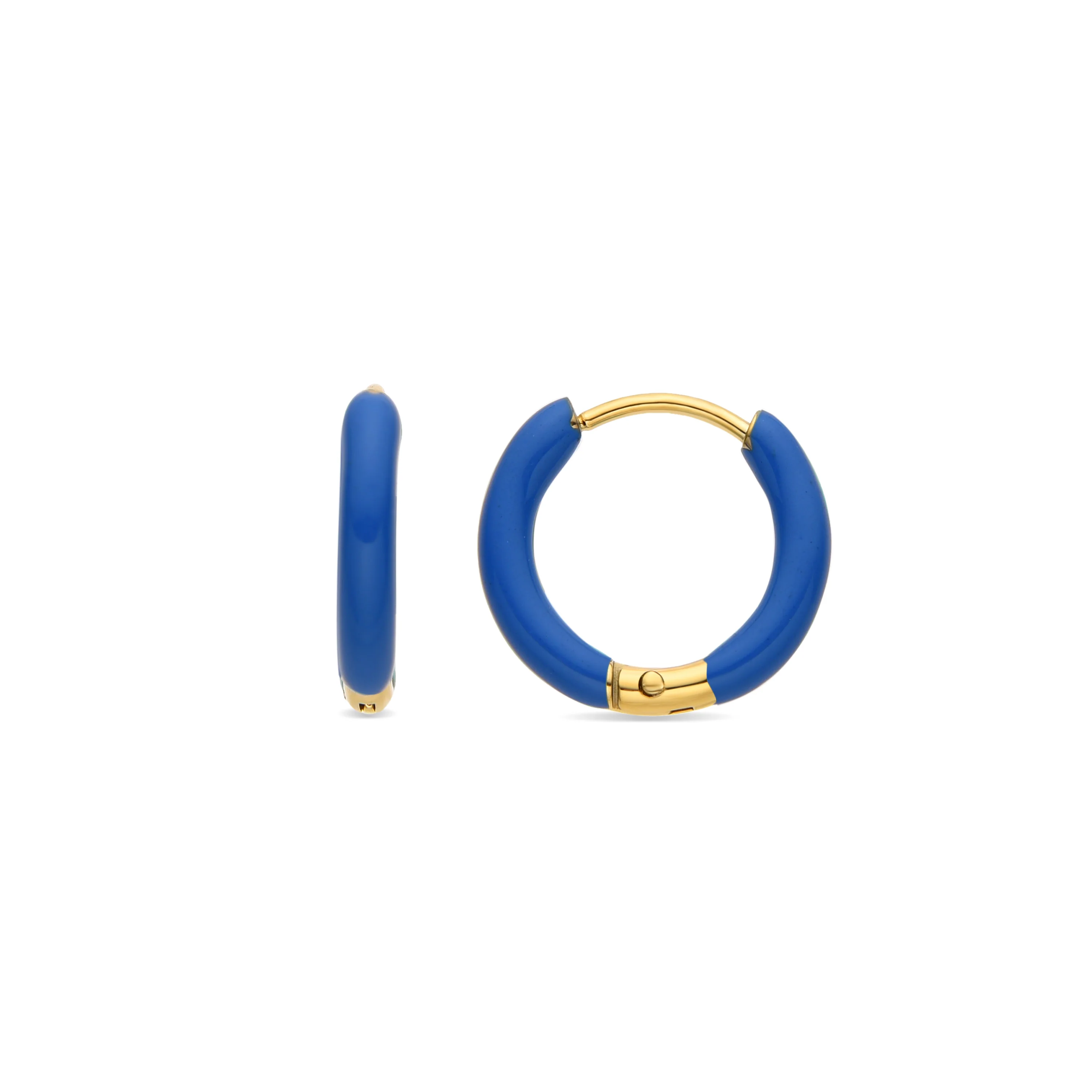 Pendientes con Lacado Azul acabado oro 18k - Talorba