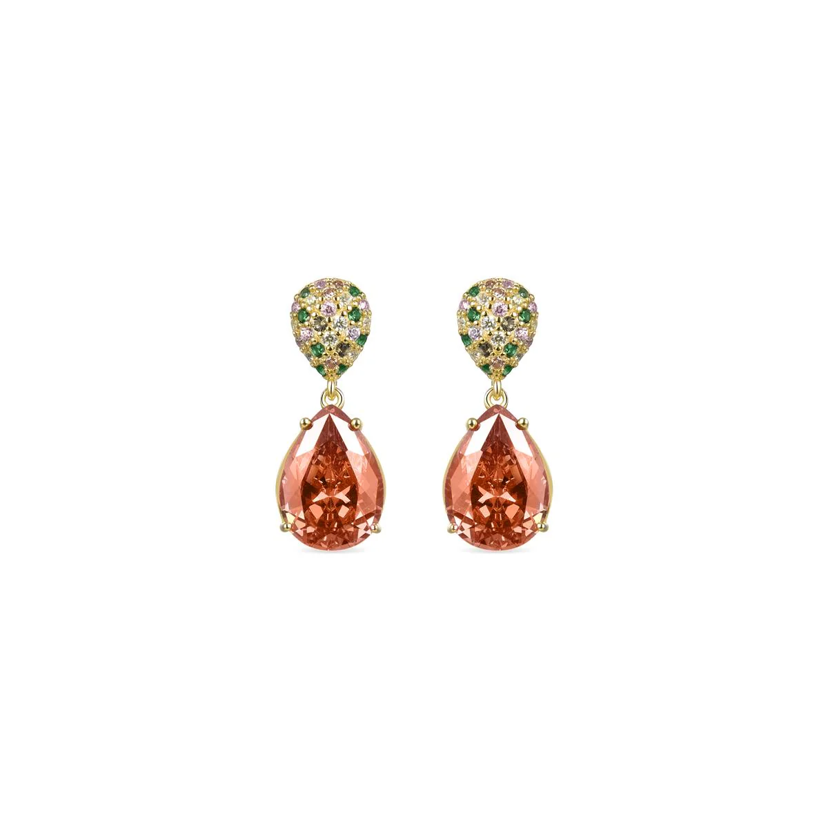 Pendientes Tayari Plata De Ley 925 - Tayari NARANJA