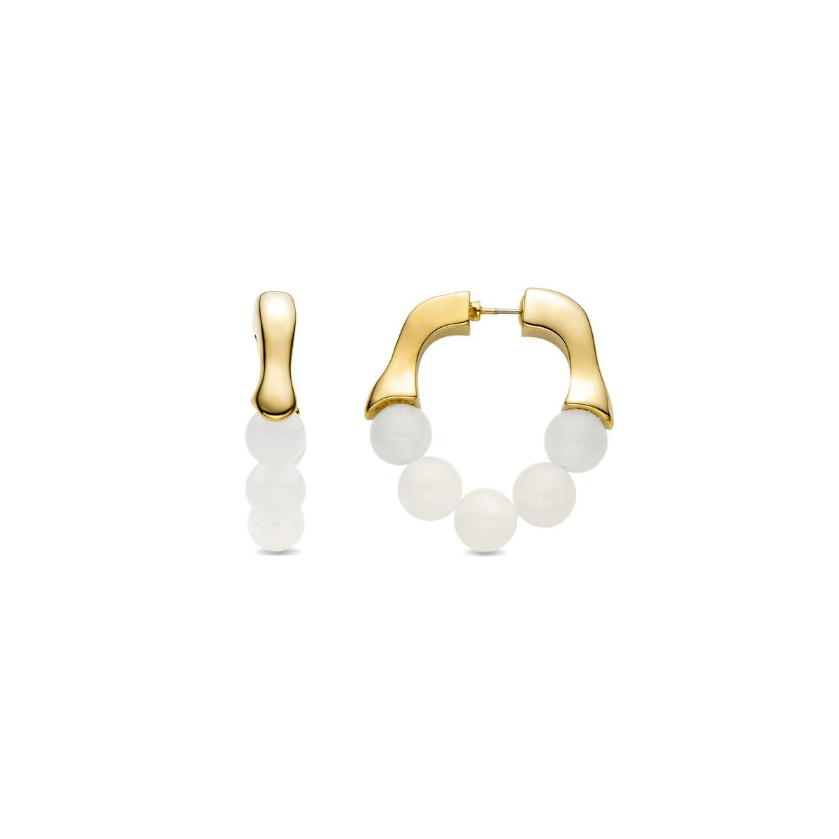 Pendientes Teida acabado en oro 18k - Teida BLANCO