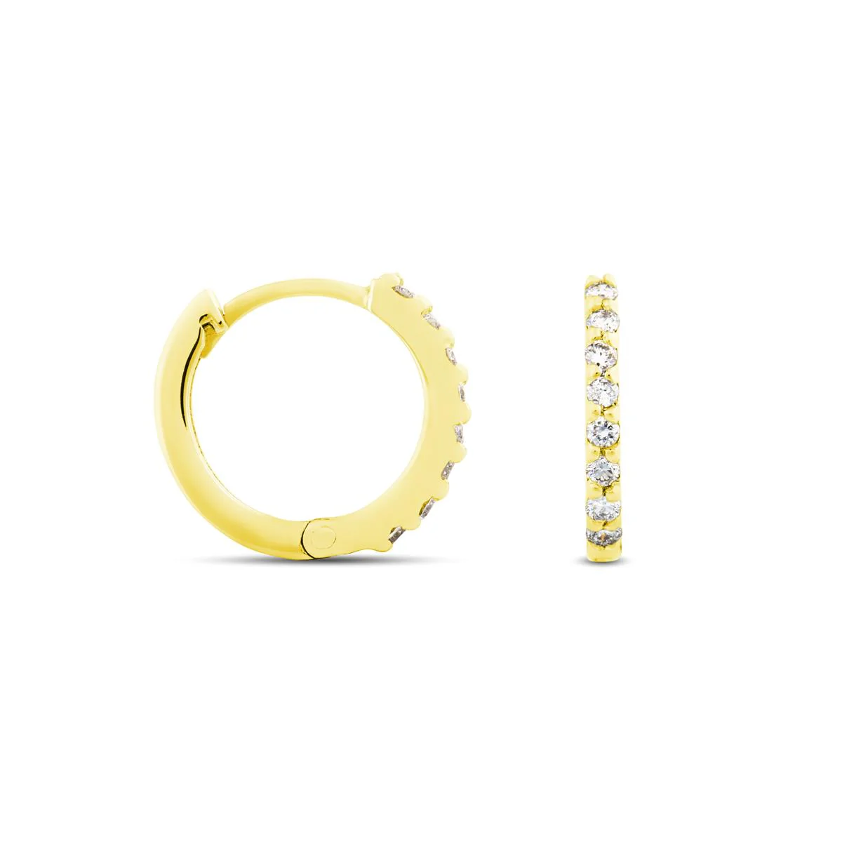 Pendientes Luxenter Oro De Ley De 18 Quilates - Thaes BLANCO
