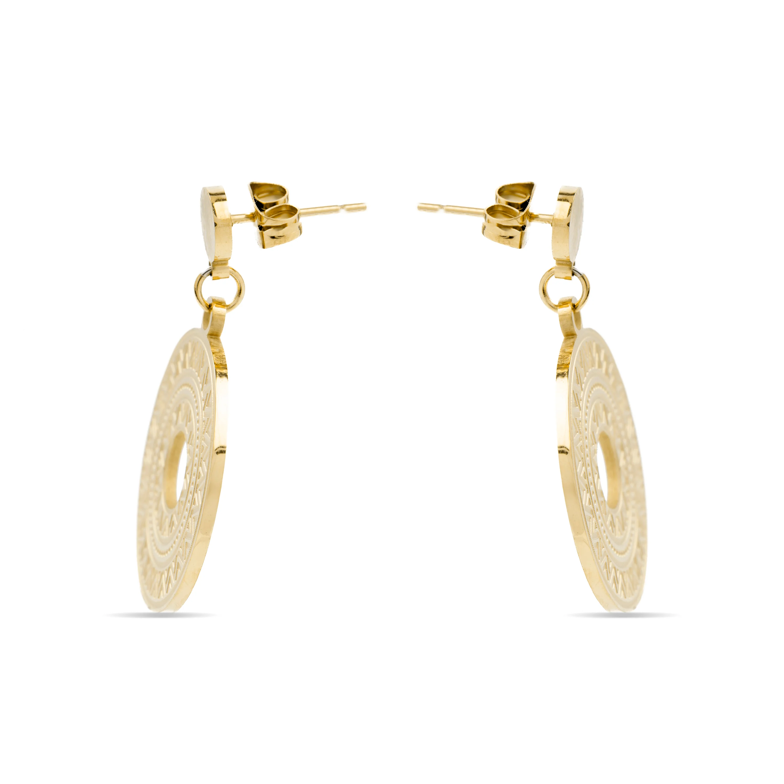 Pendientes acabados en oro amarillo 18K - Thata - Image 3