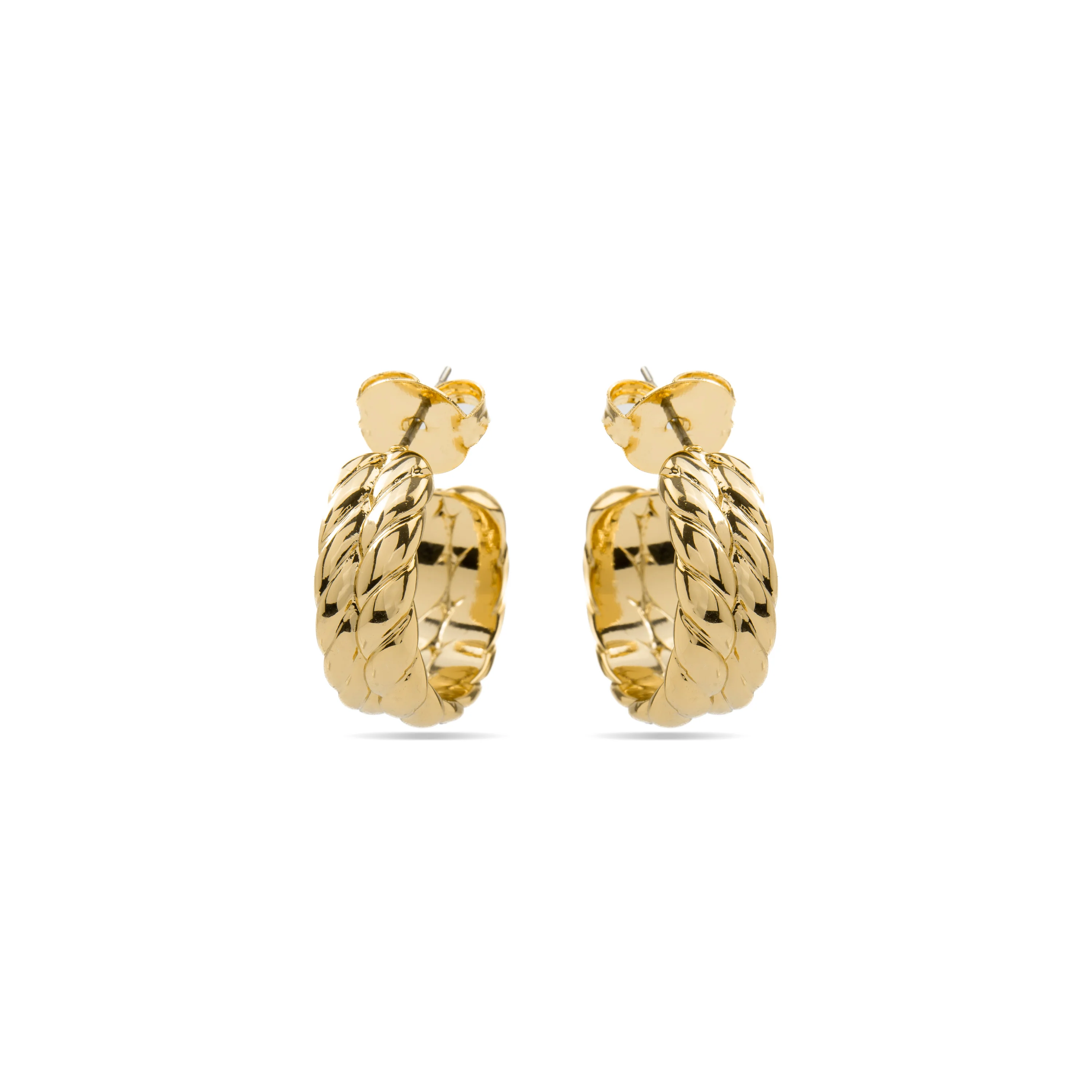 Pendientes de 19,5mm de diámetro acabado Oro Amarillo 18K - Thety - Image 3