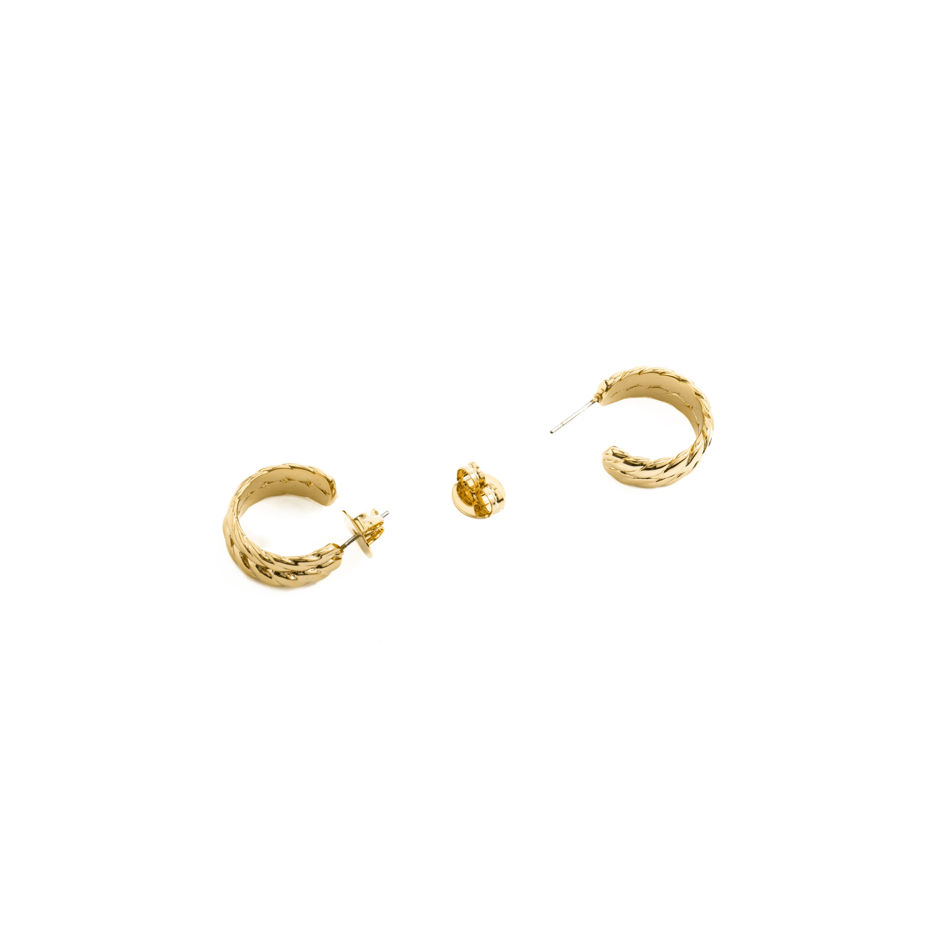 Pendientes de 19,5mm de diámetro acabado Oro Amarillo 18K - Thety - Image 5