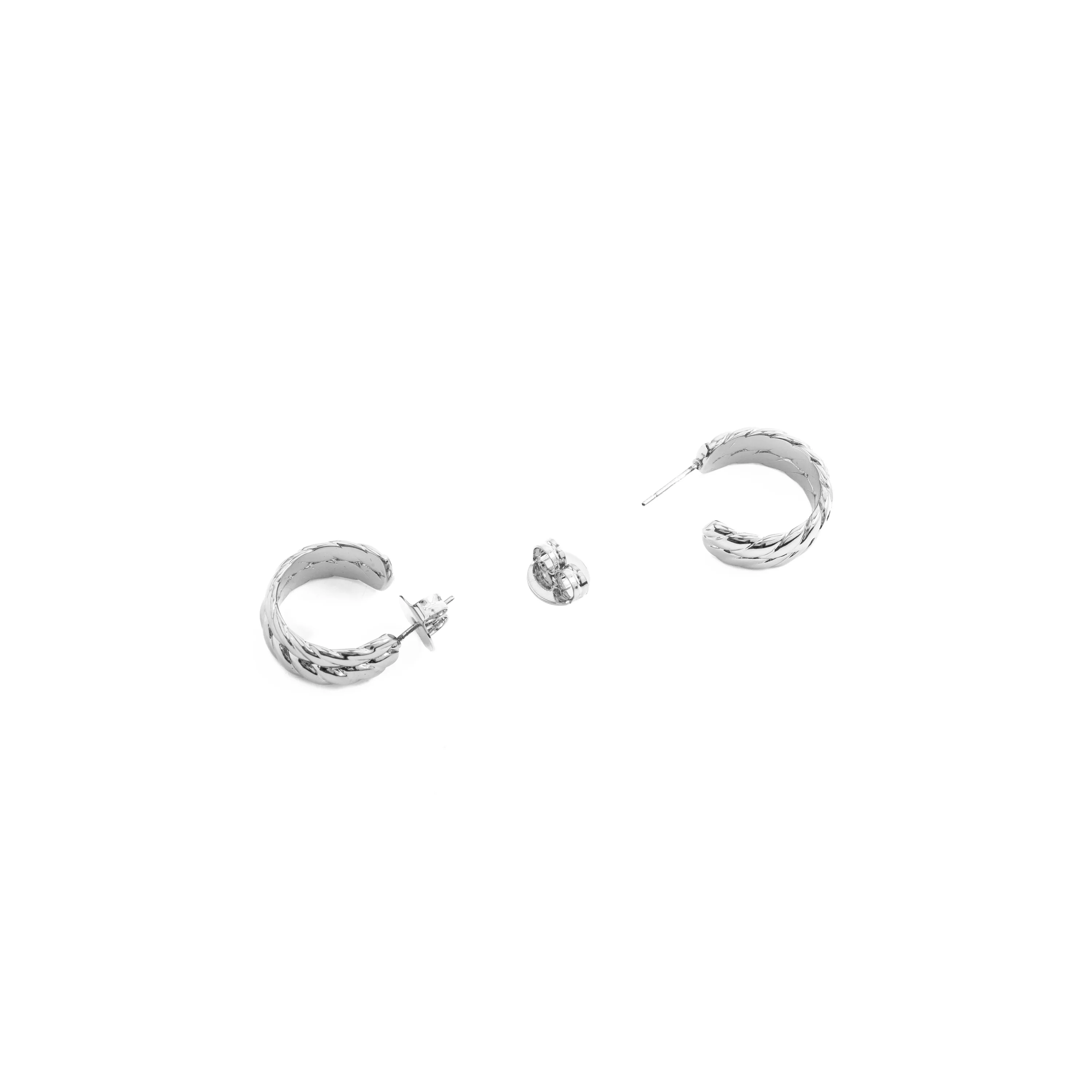 Pendientes de 19,5mm de diámetro acabado en rodio- Thety - Image 5