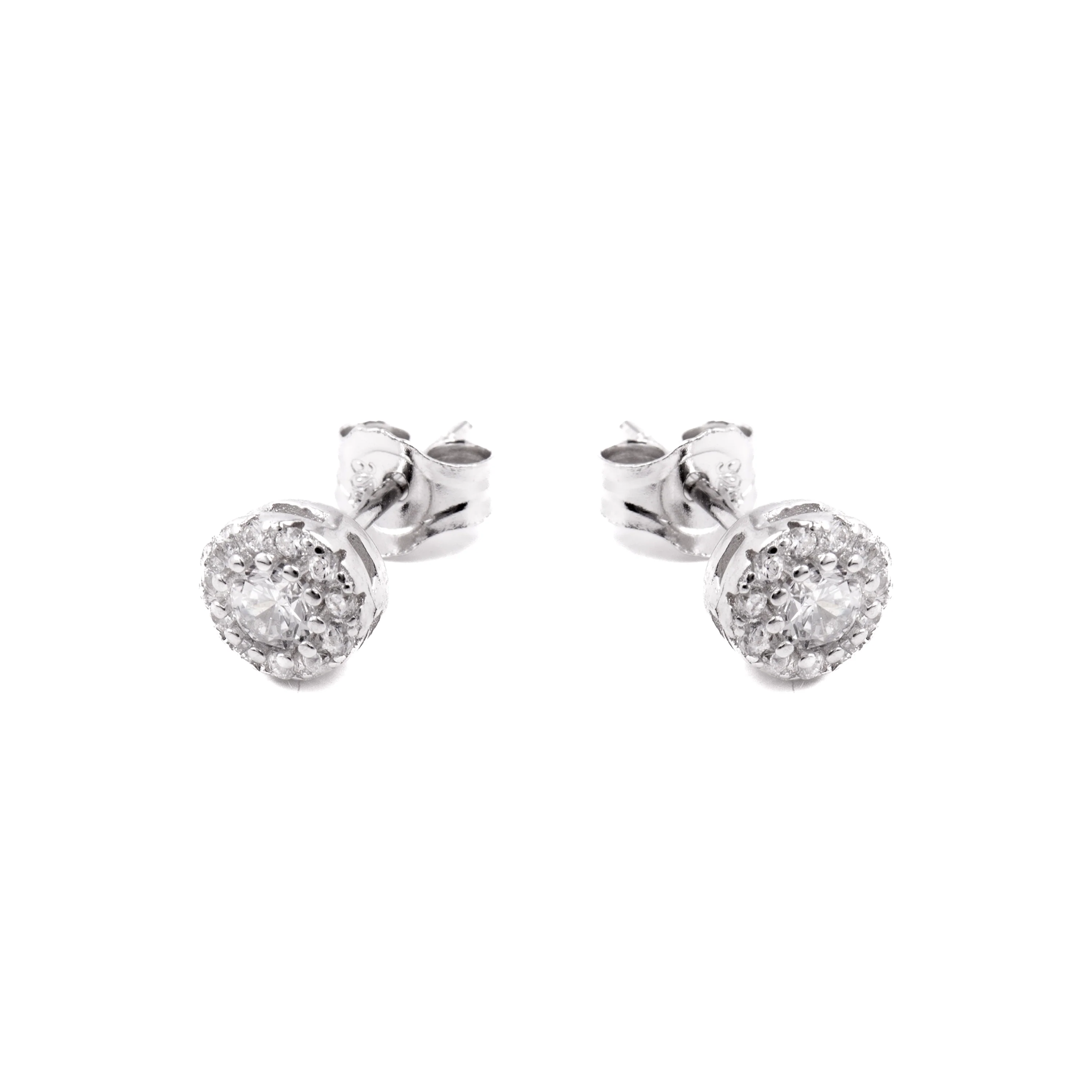 Pendientes de Plata de Ley 925 con Circonita Brillante acabados en rodio - Thib - Image 3