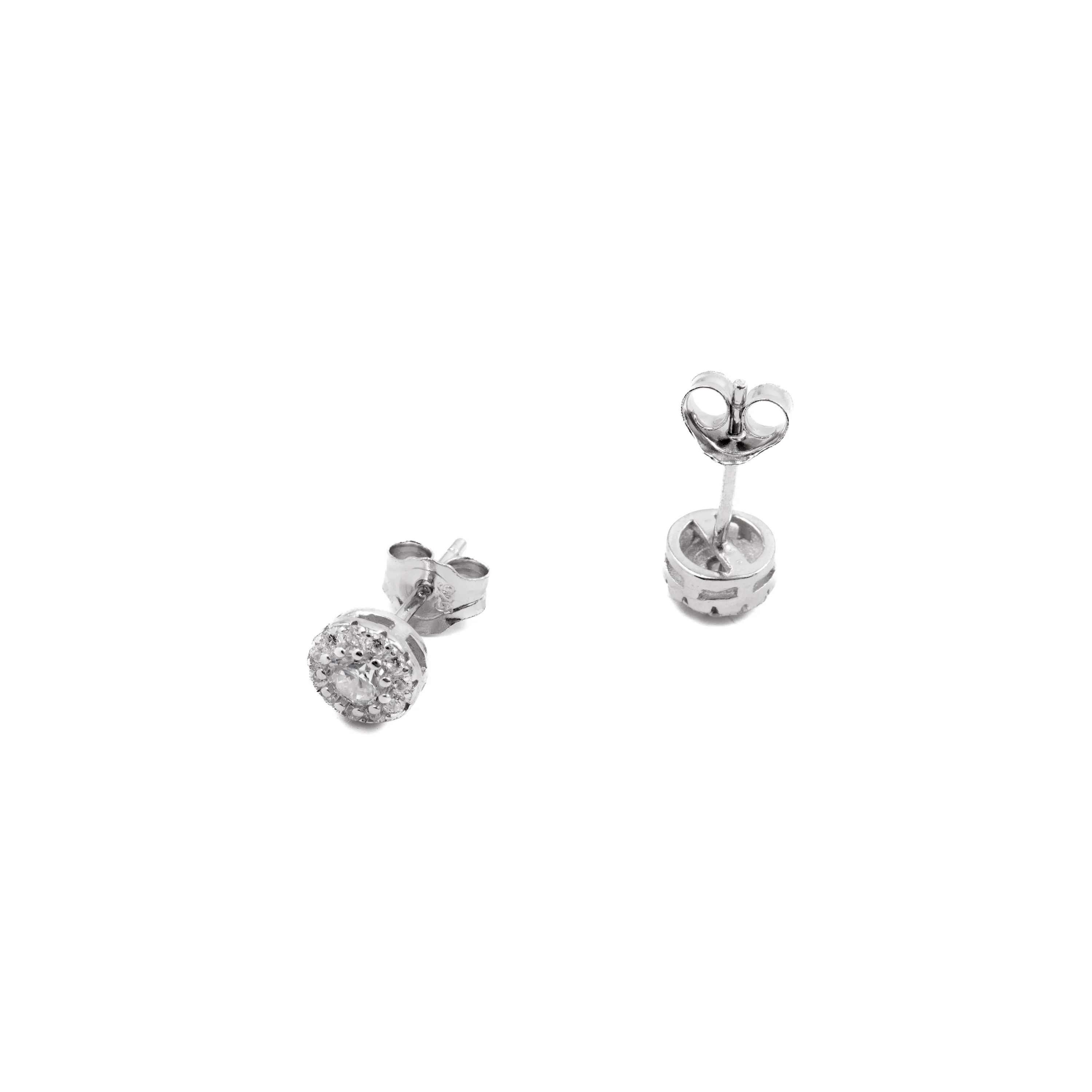 Pendientes de Plata de Ley 925 con Circonita Brillante acabados en rodio - Thib - Image 4