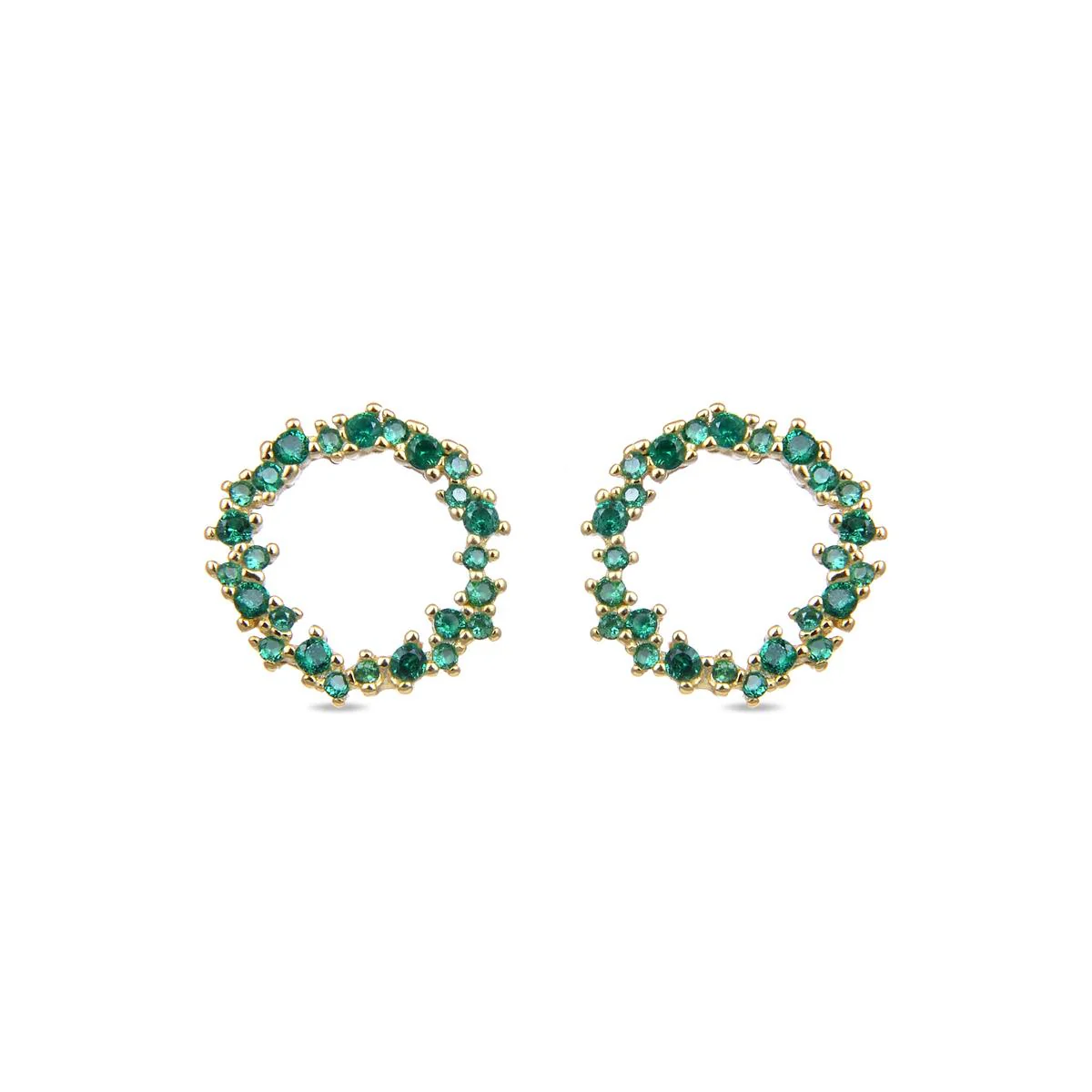 Pendientes Thilak Plata De Ley 925 - Thilak VERDE