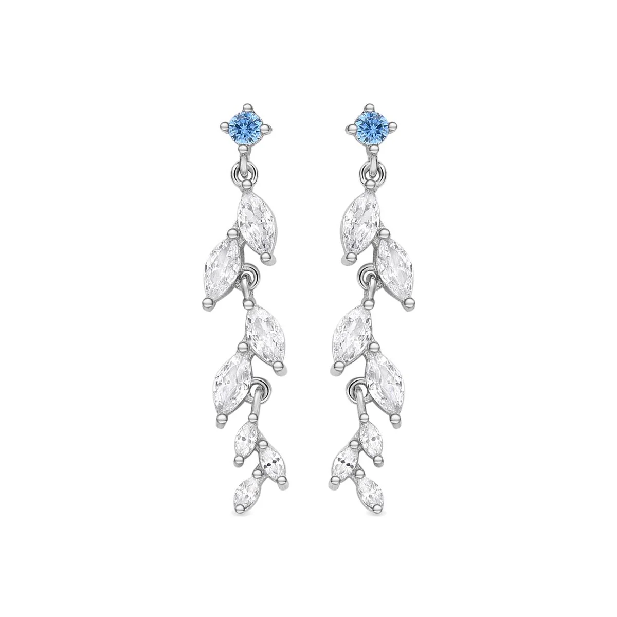 Pendientes Thisla Plata De Ley 925 - Thisla AZUL