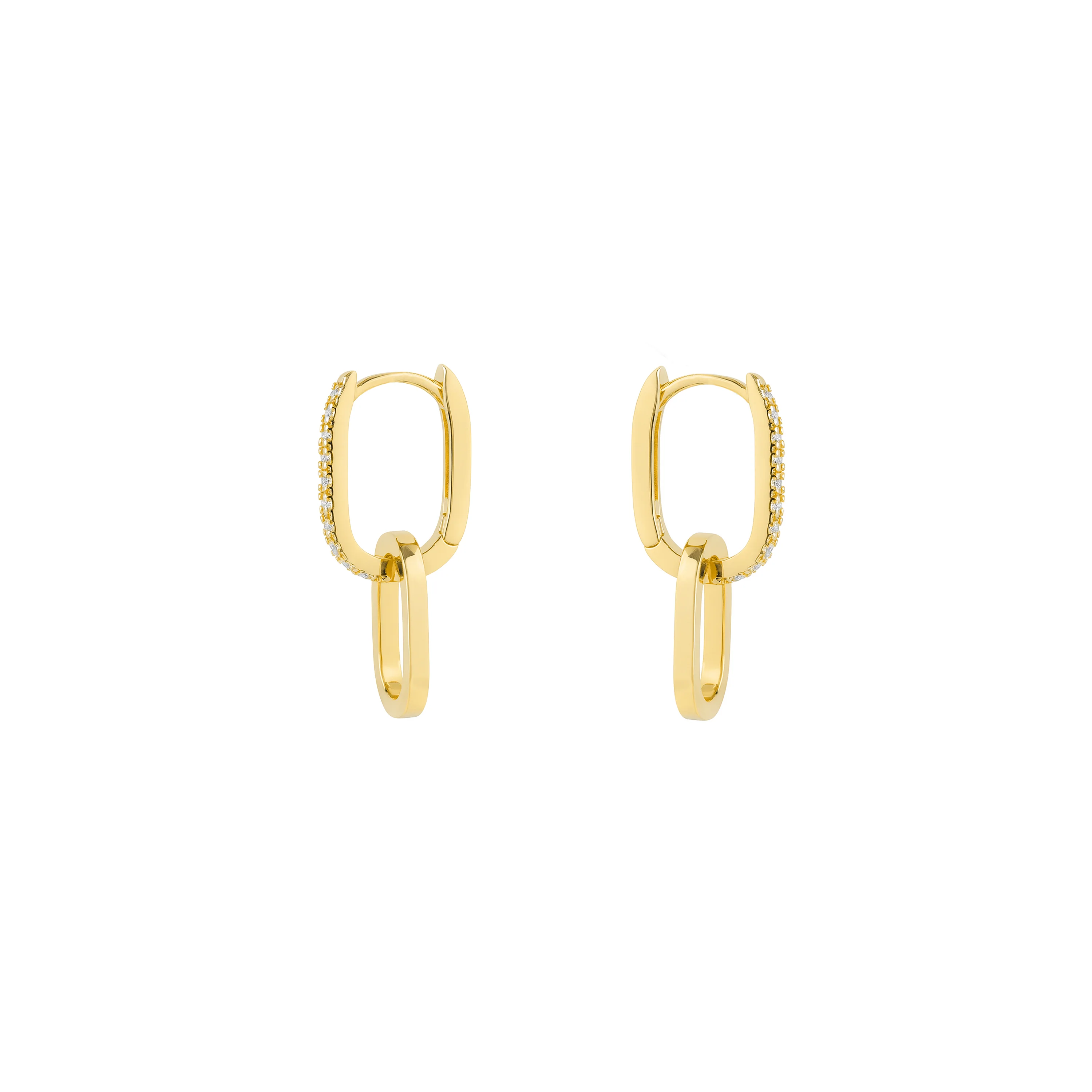 Pendientes acabado en oro amarillo 18k - Thuja - Image 3