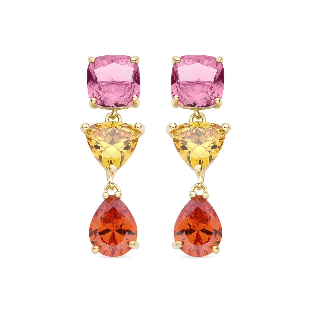 Pendientes Thyula Plata De Ley 925 - Thyula AMARILLO