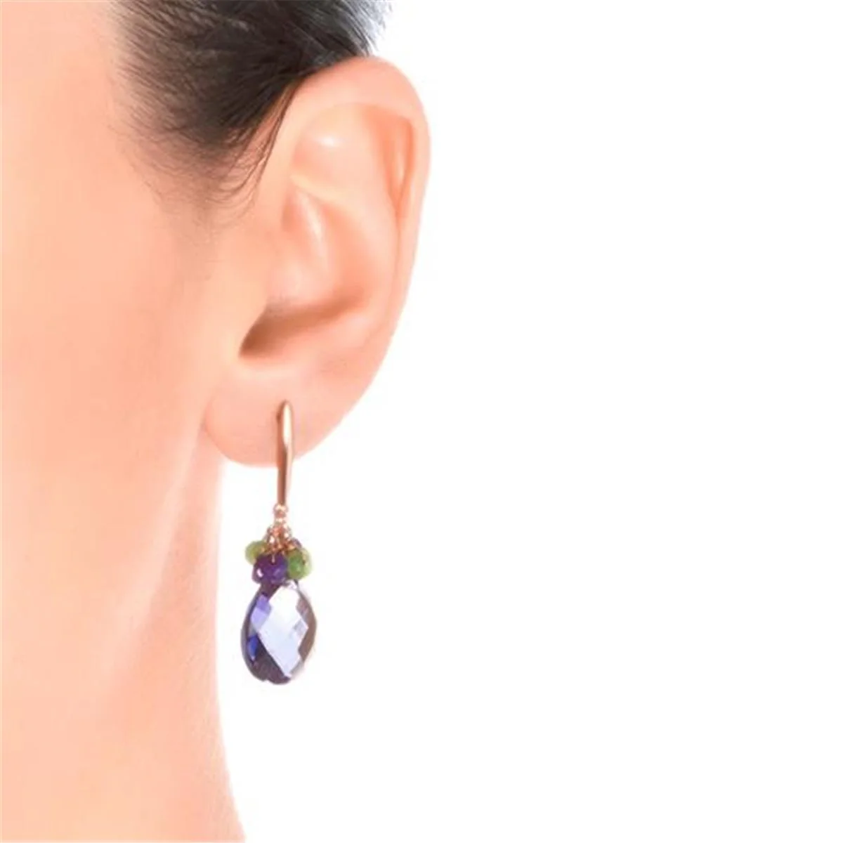 Pendientes Tomy Plata De Ley 925 - Tomy MORADO - Image 2