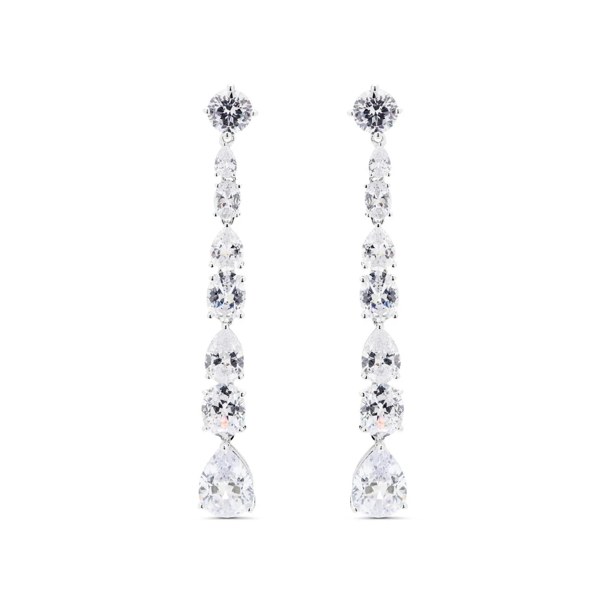 Pendientes Tophia Plata De Ley 925 - Tophia BLANCO