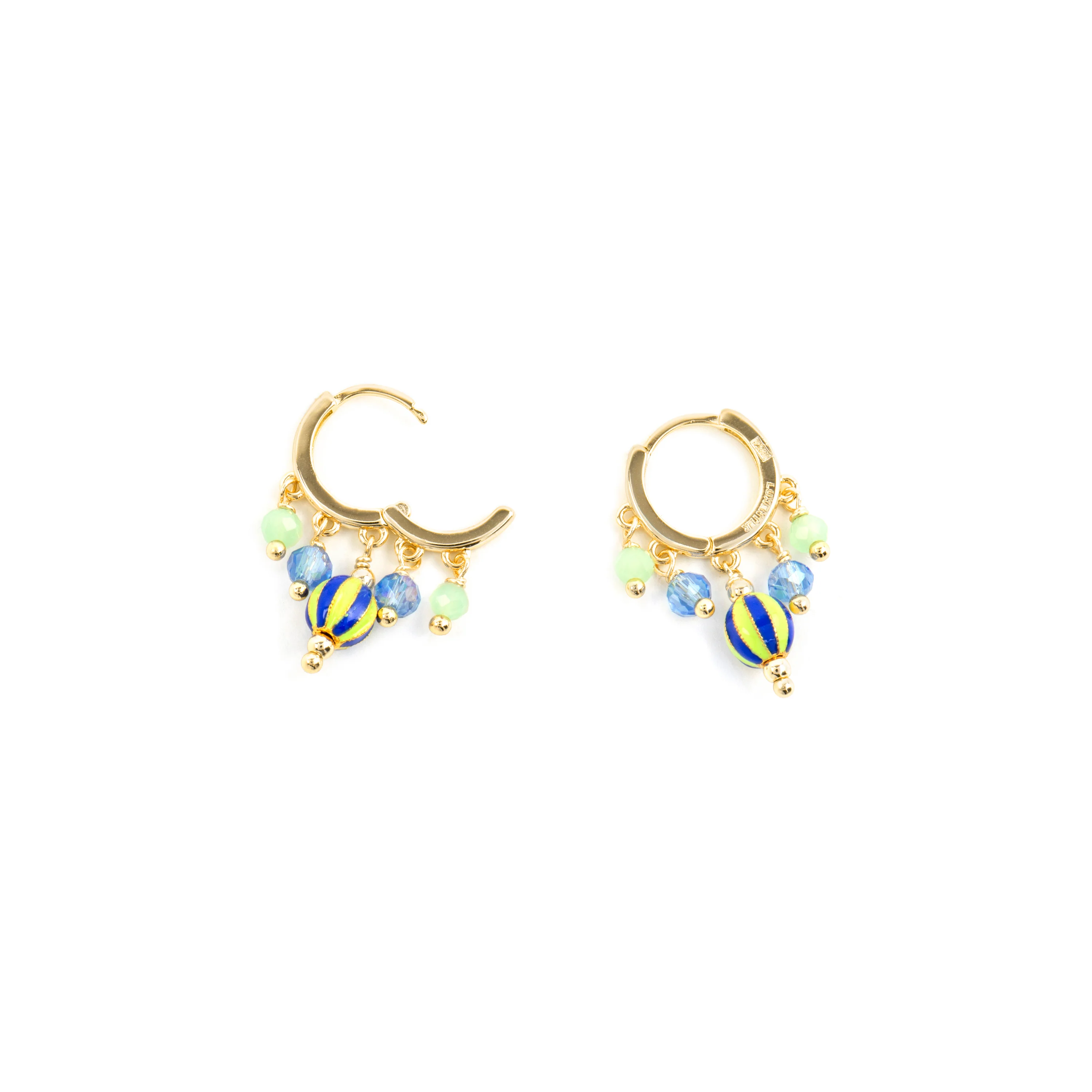 Pendientes de Plata de Ley 925 y Lacado Multicolor acabado oro amarillo de 18k - Towi - Image 5