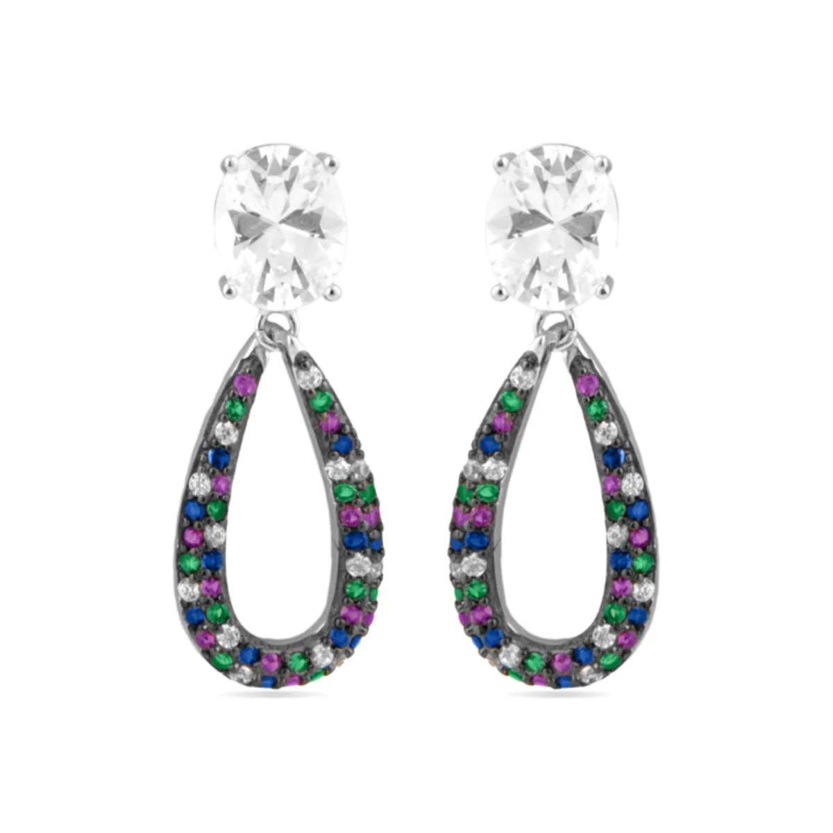 Pendientes Trarath Plata De Ley 925 - Trarath MULTICOLOR